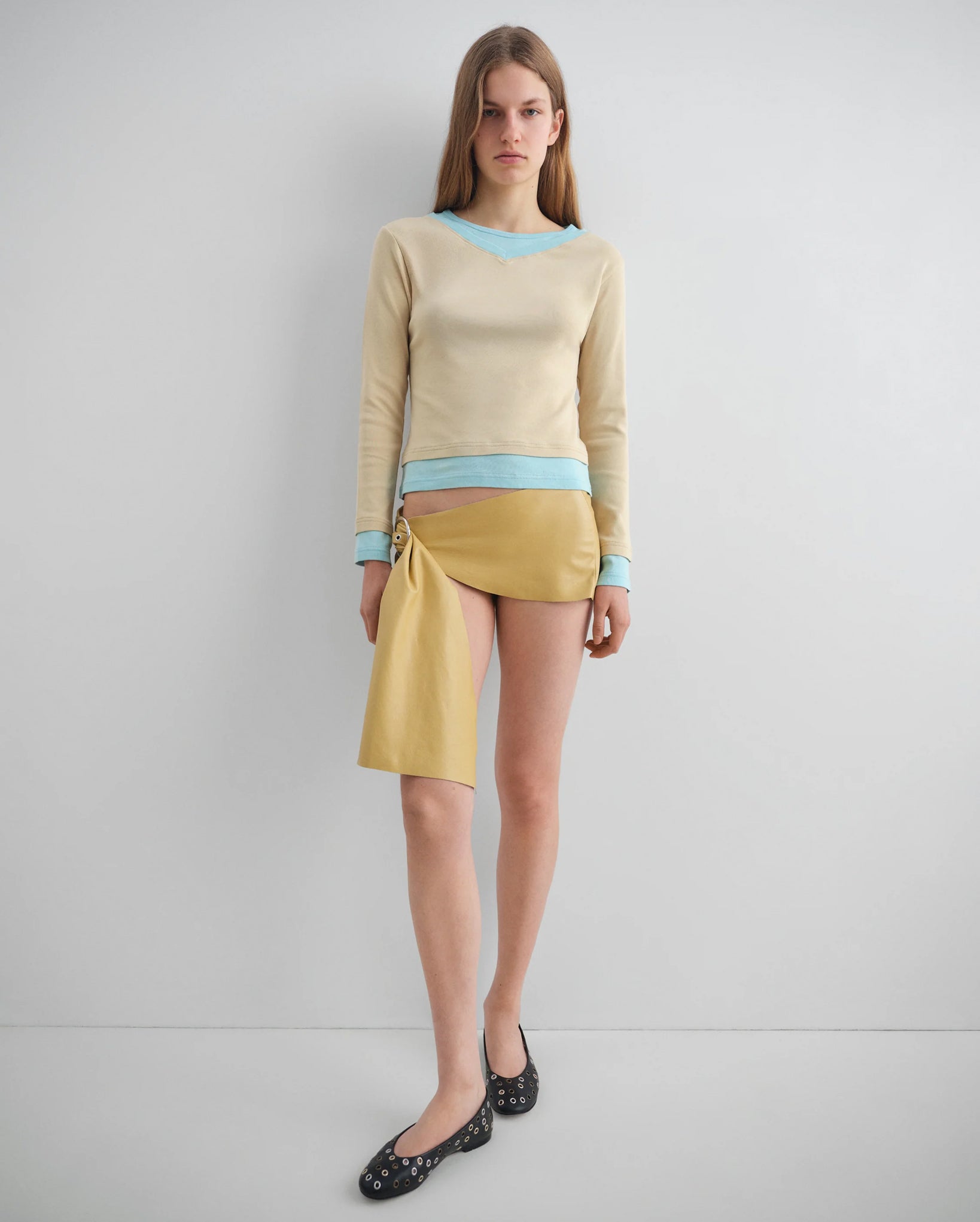 Sam T-Shirt (Beige/Blue)