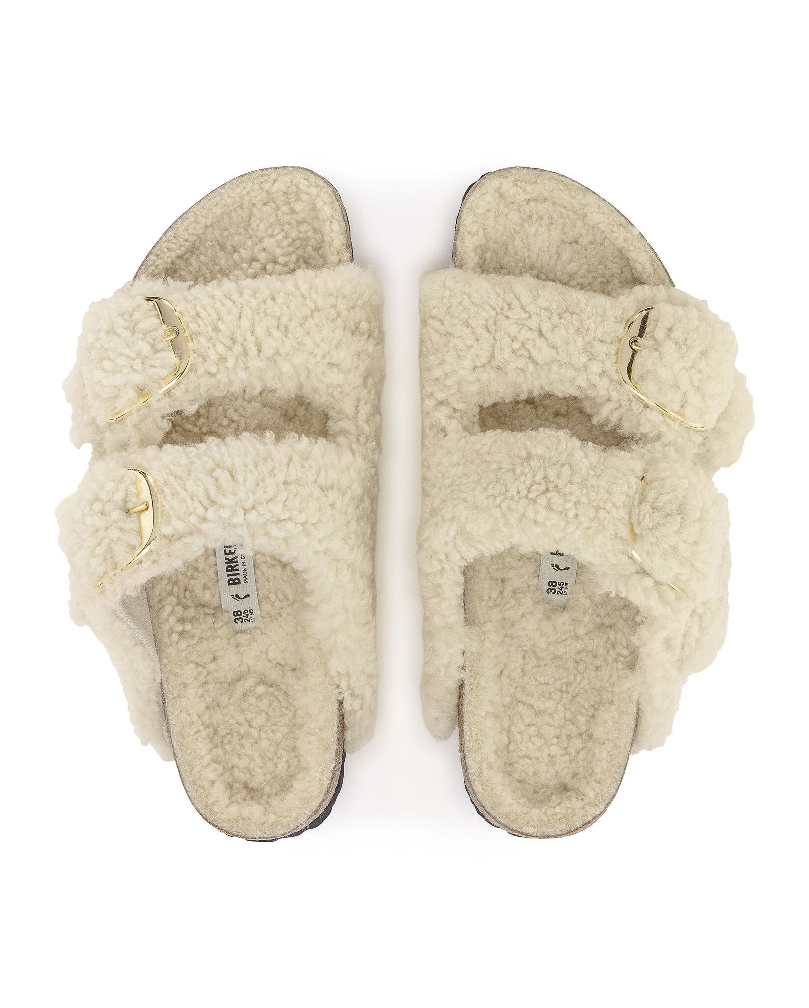 Arizona Big Buckle Shearling Teddy (Eggshell)