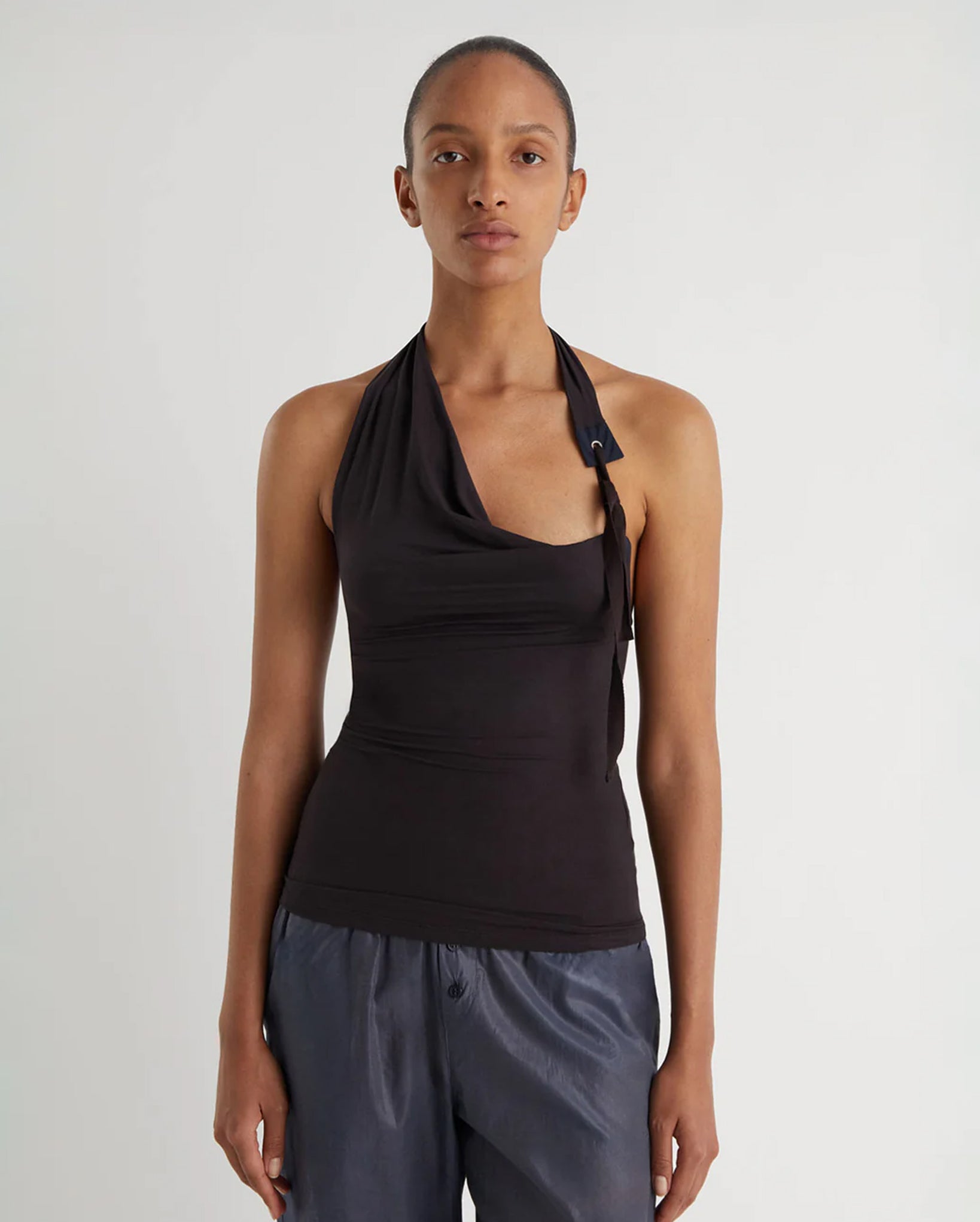 Simulet Halter Top (Brown)