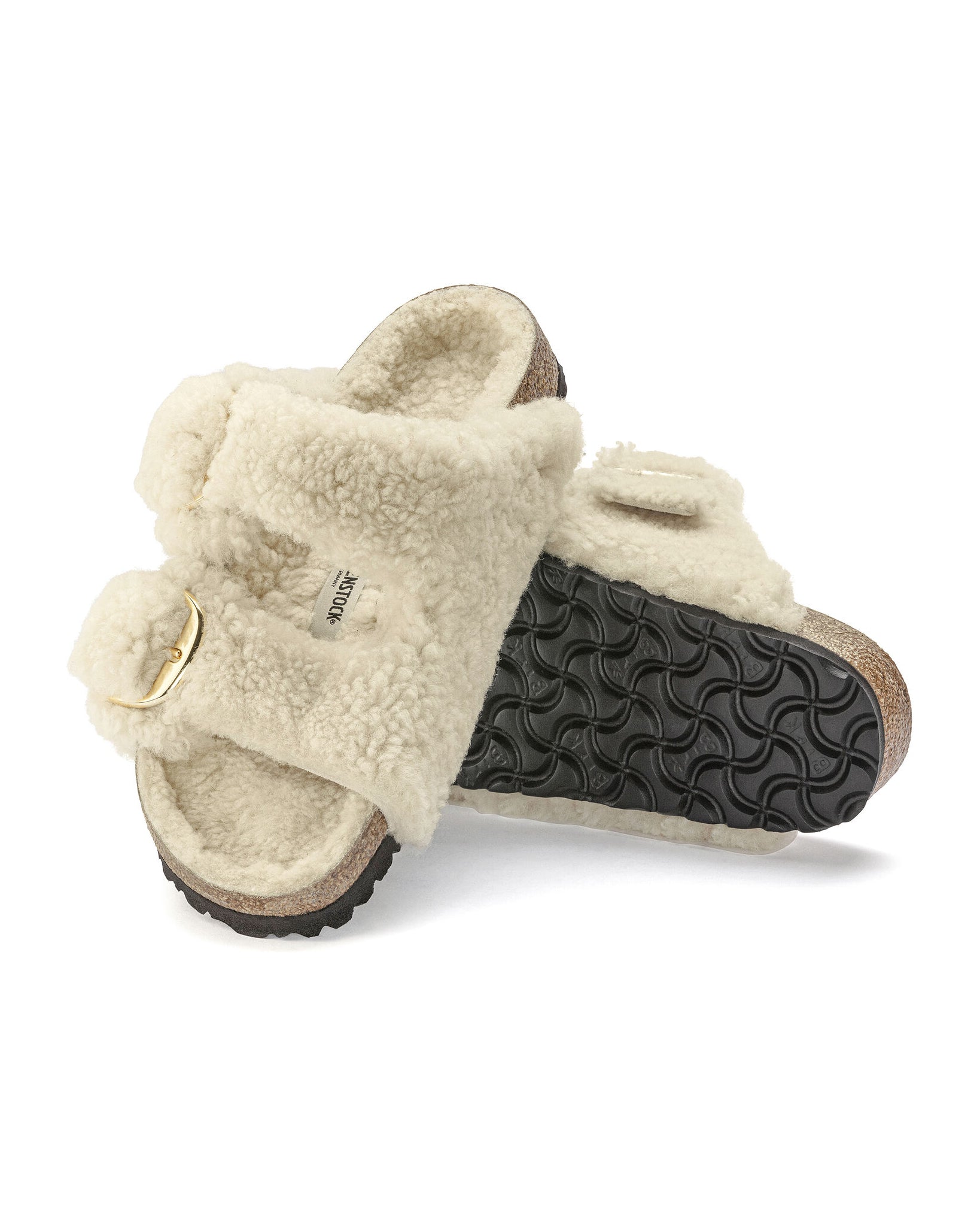 Arizona Big Buckle Shearling Teddy (Eggshell)