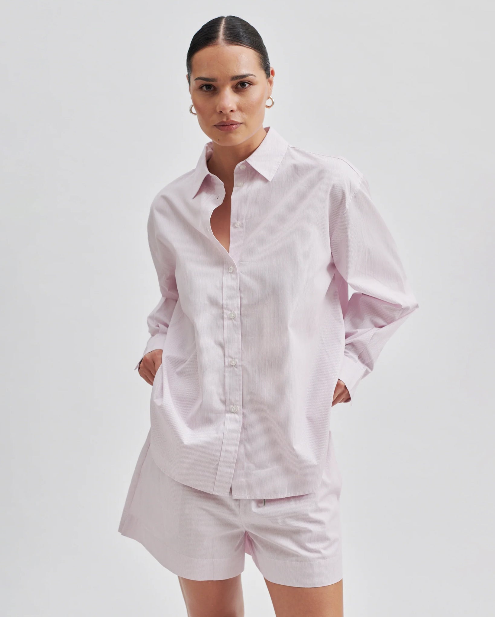 Yaya Cotton Shirt (Lavender)