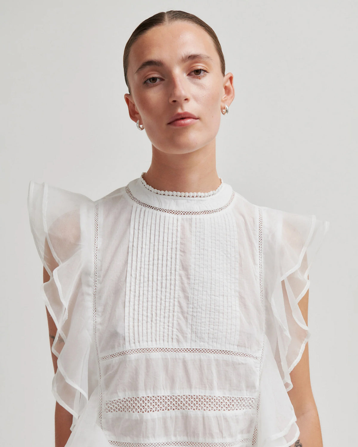 Kristel Frill Top (White)