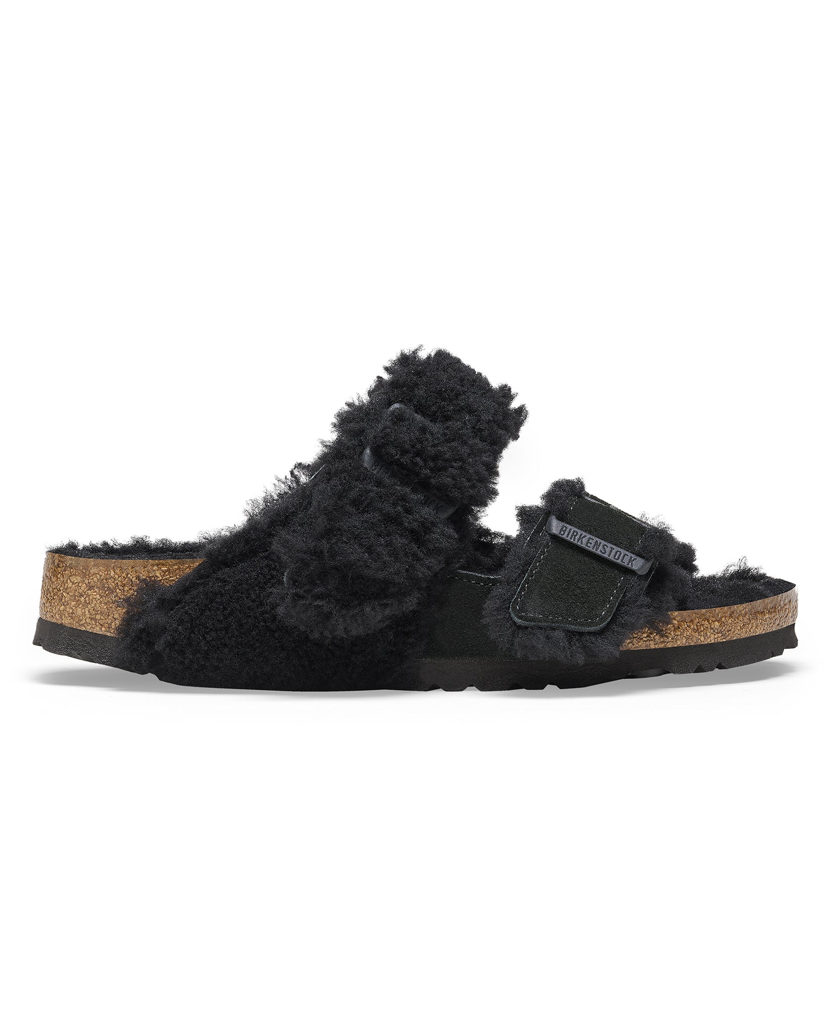 Arizona Shearling Teddy Split Suede Leather Coated (Black)