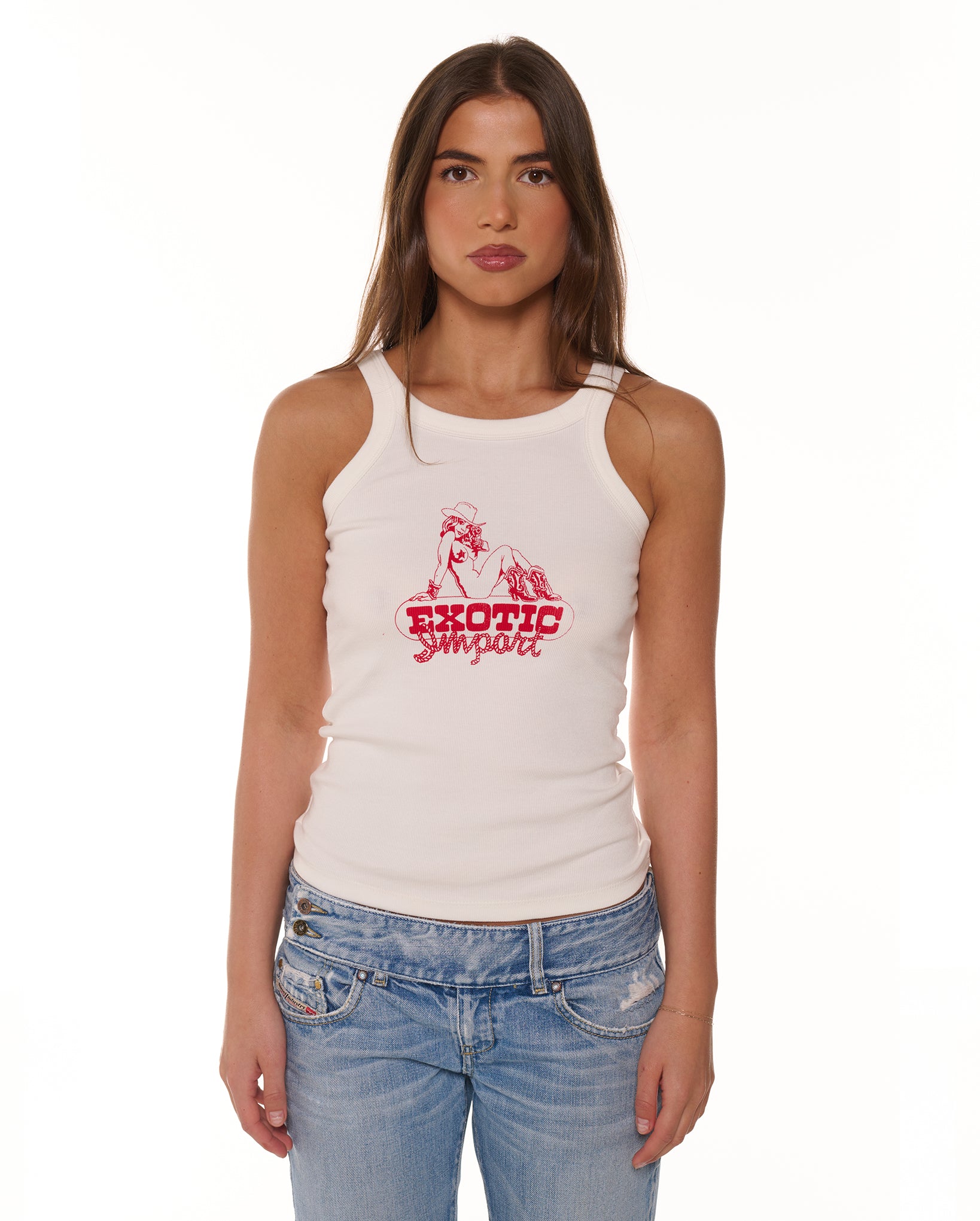 Cowgirl Ribbed Tank Top