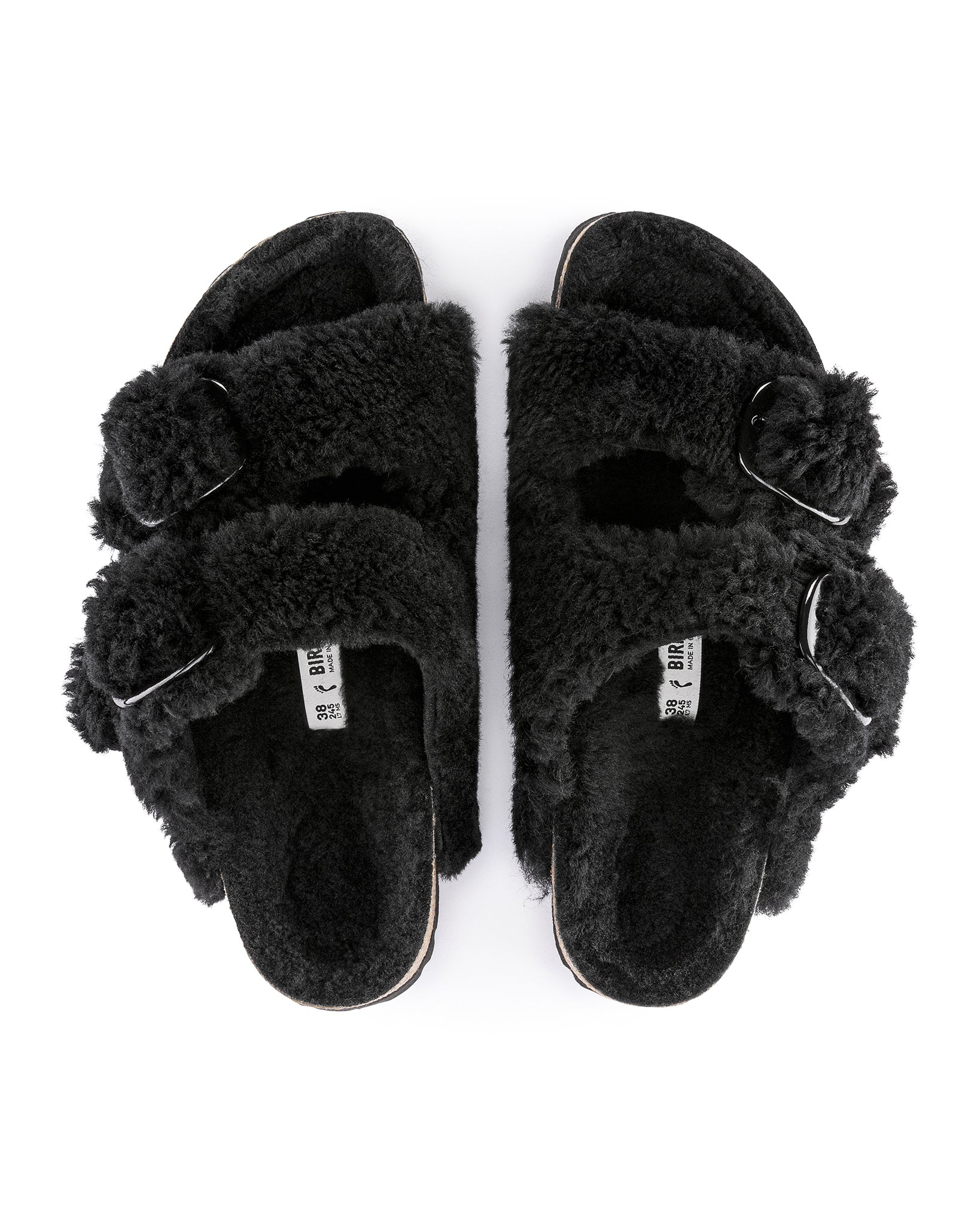 Arizona Big Buckle Shearling Teddy (Black)