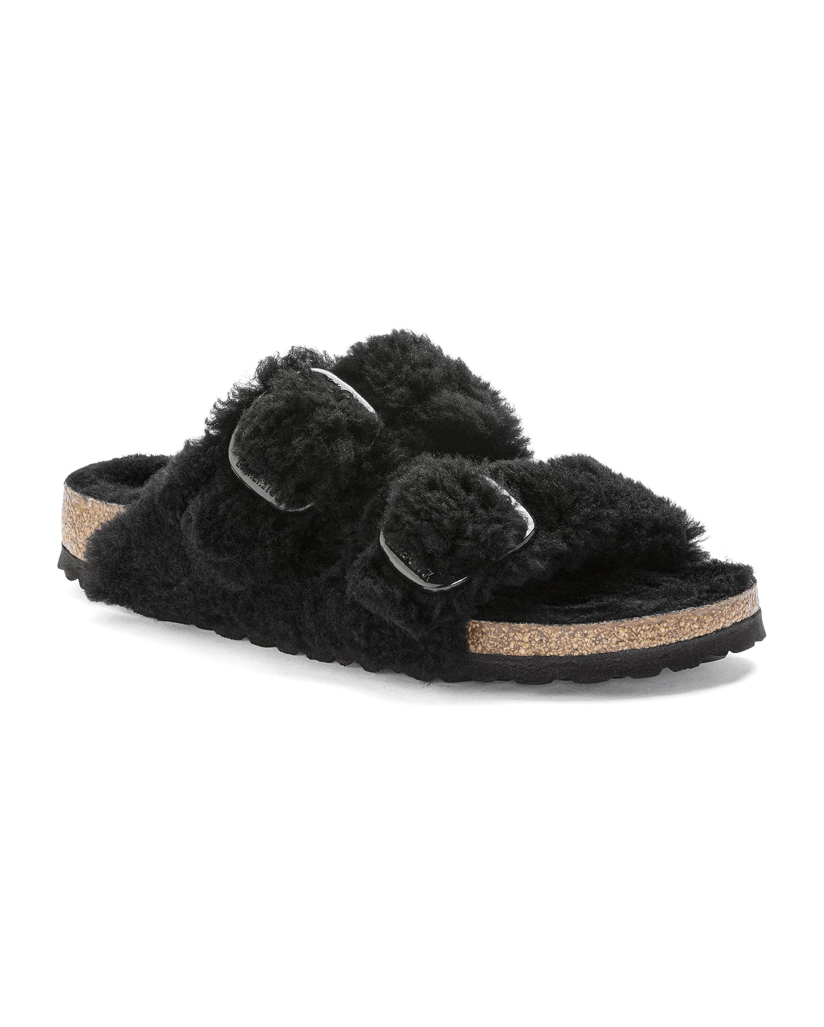 Arizona Big Buckle Shearling Teddy (Black)