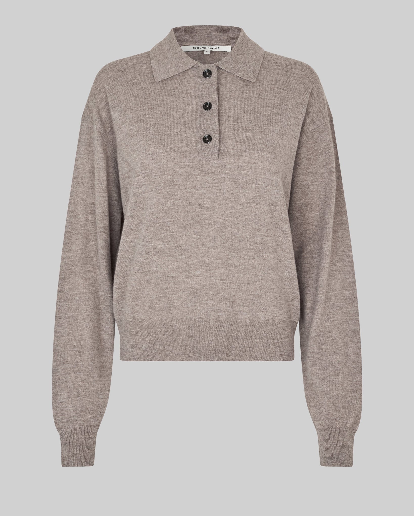 Claro Knit Polo (Mid Brown Melange)