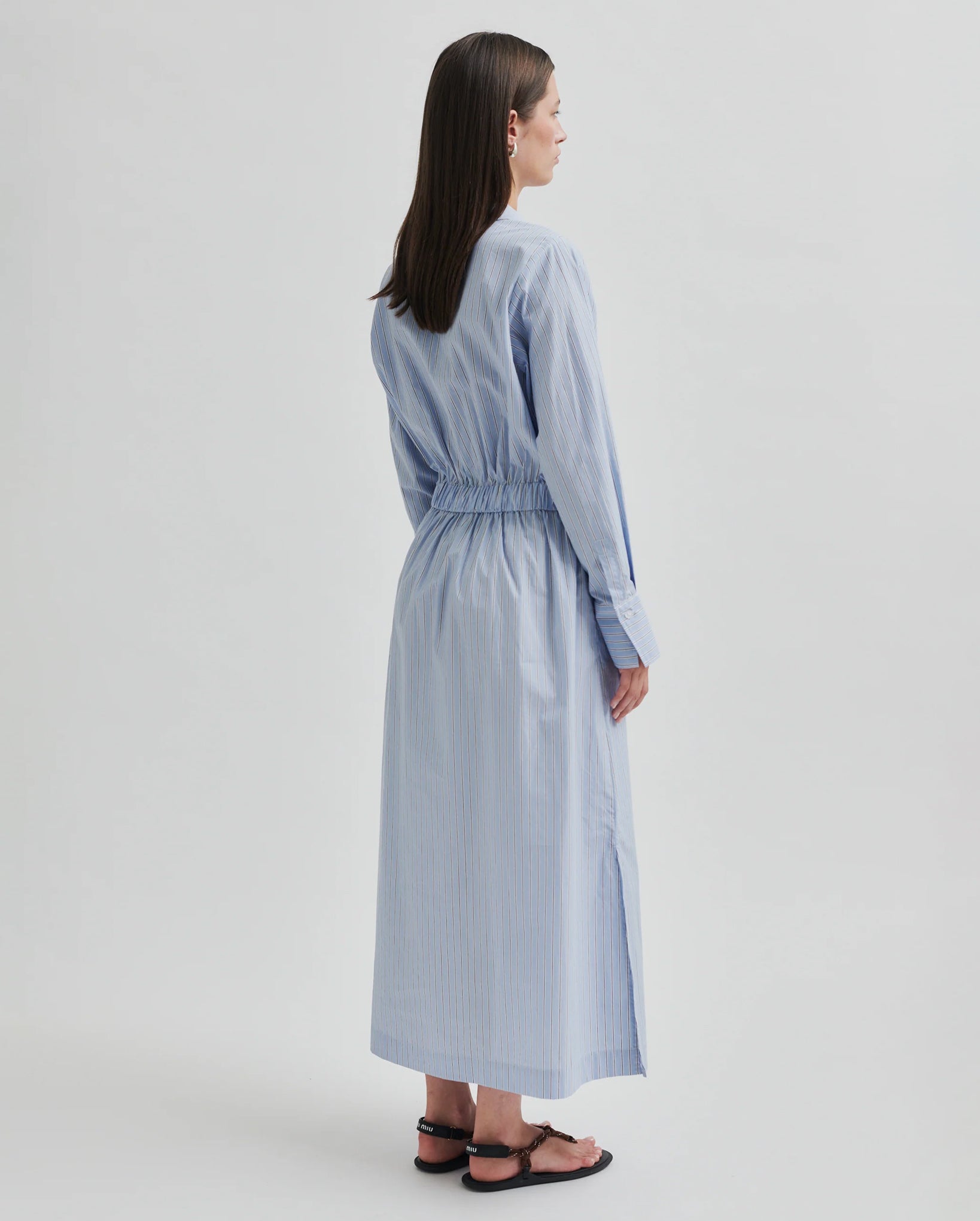 Alanis Stripe Dress (Light Blue Stripe)