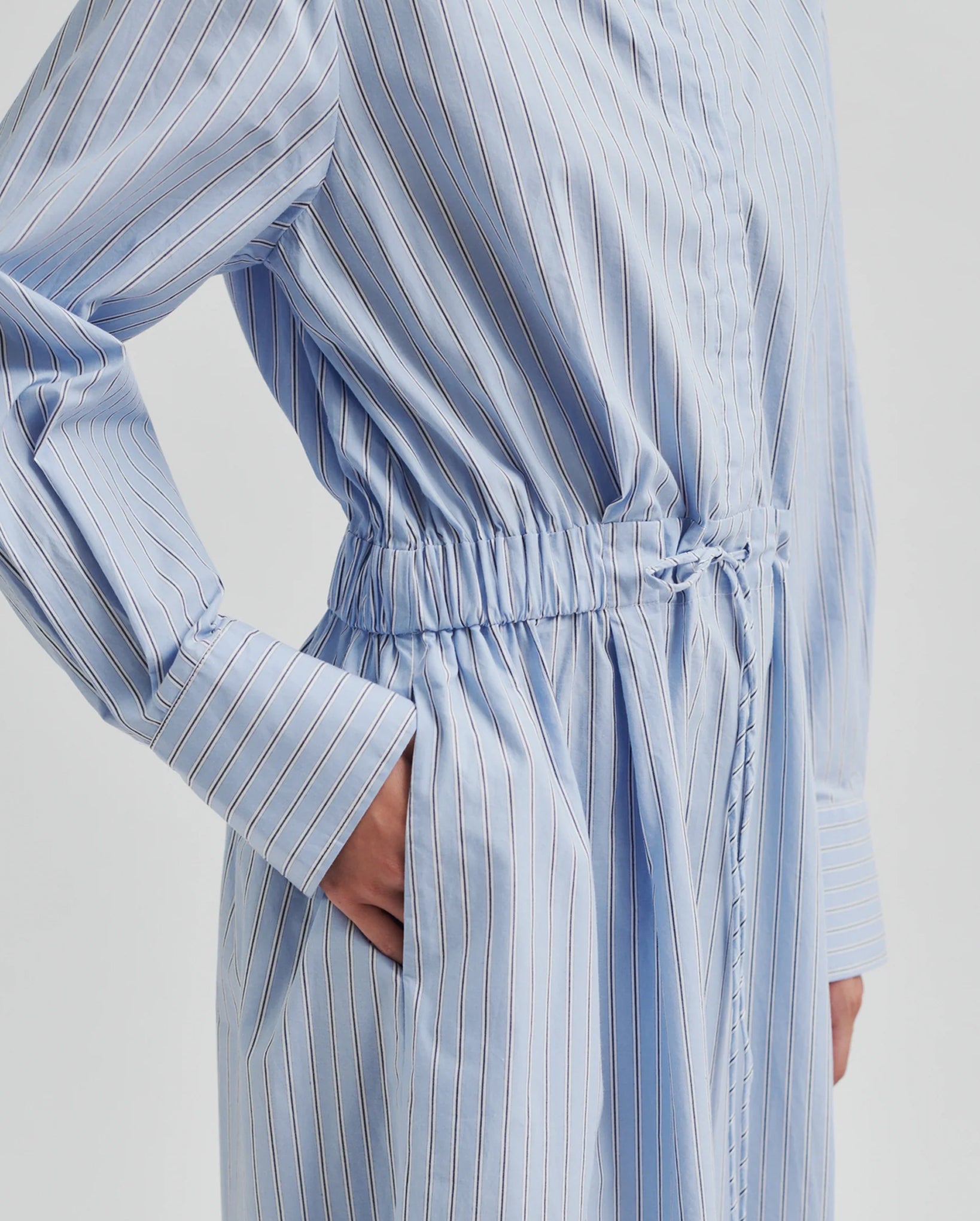 Alanis Stripe Dress (Light Blue Stripe)
