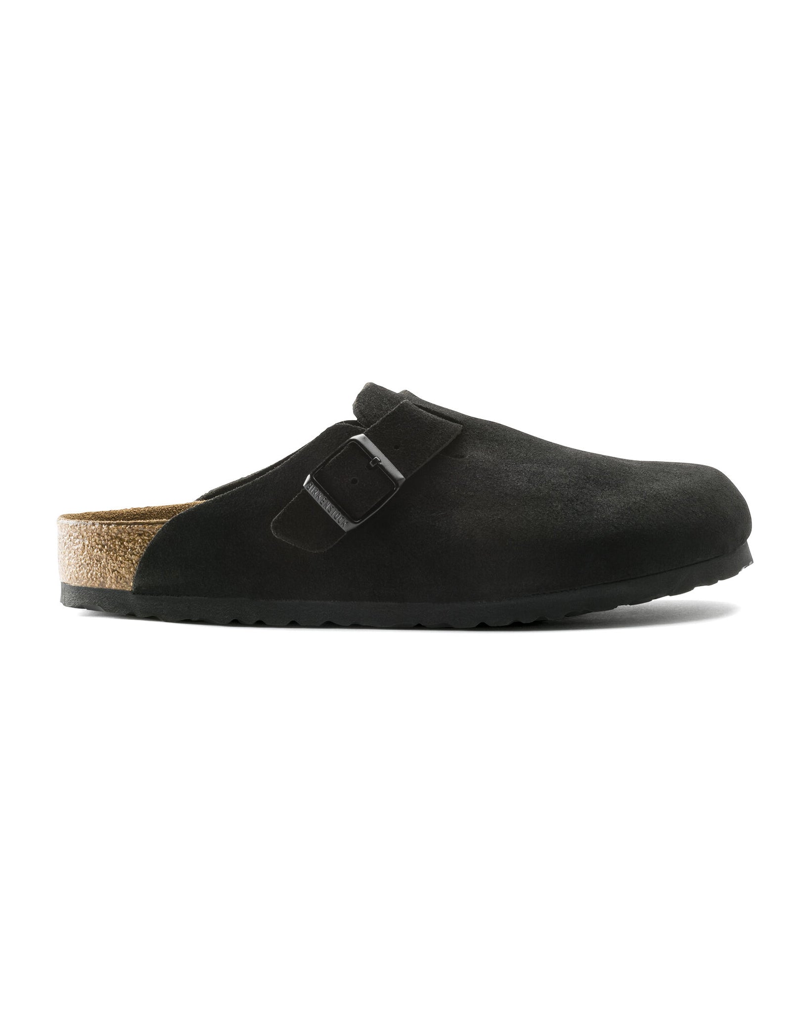 Boston Soft Footbed Suede Leather (Black)