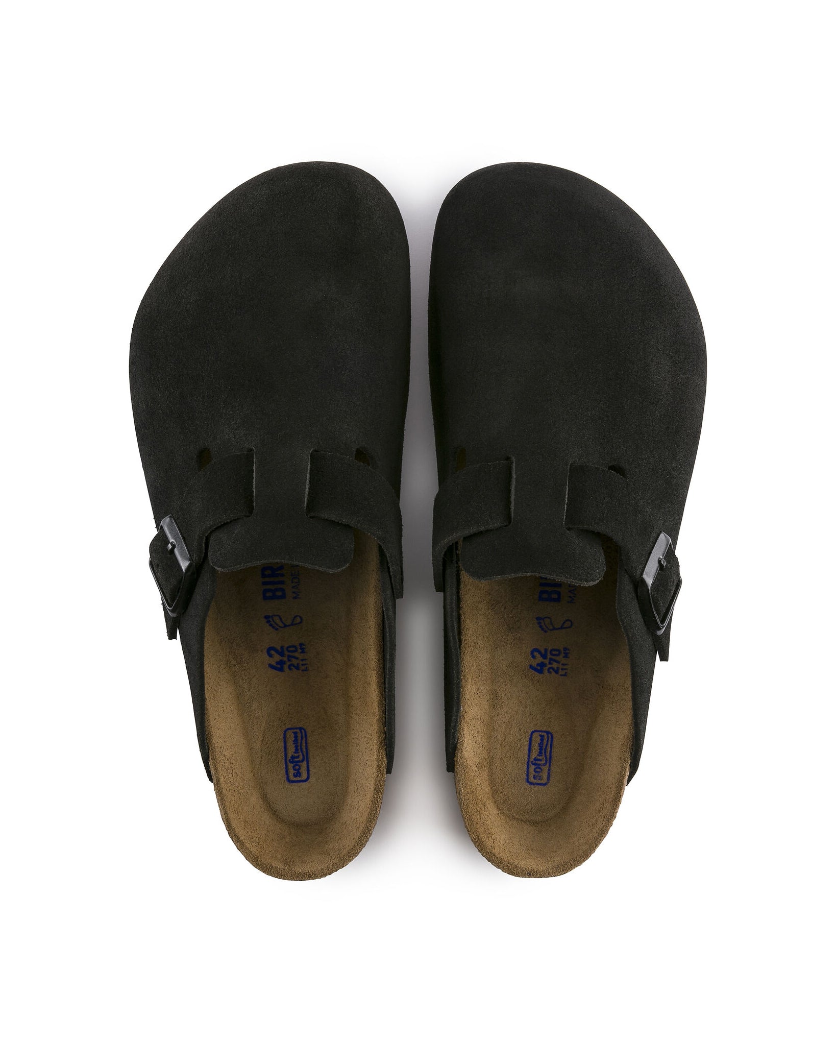 Boston Soft Footbed Suede Leather (Black)