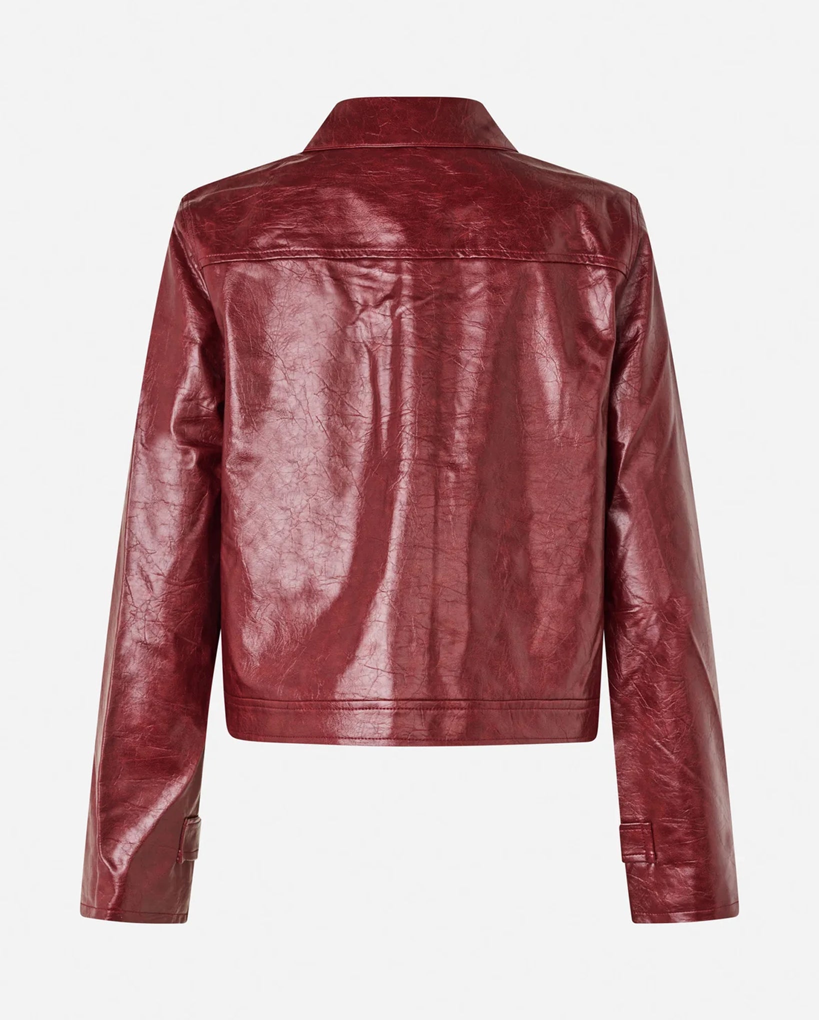 Belle Faux Leather Jacket (Madder Brown)