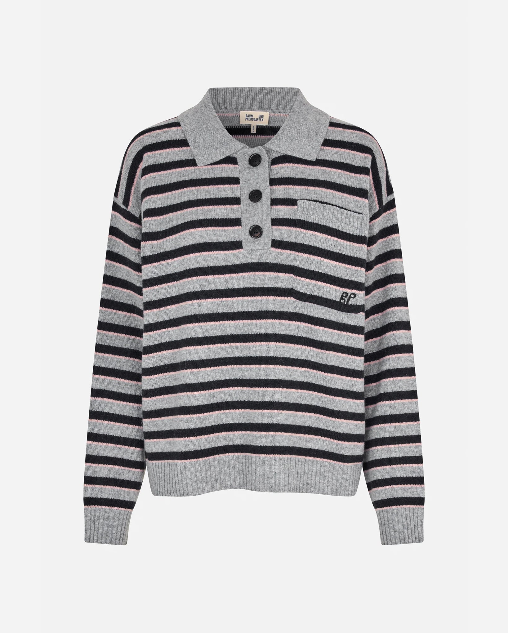 Cailey Sweater (Grey/Black Stripe)
