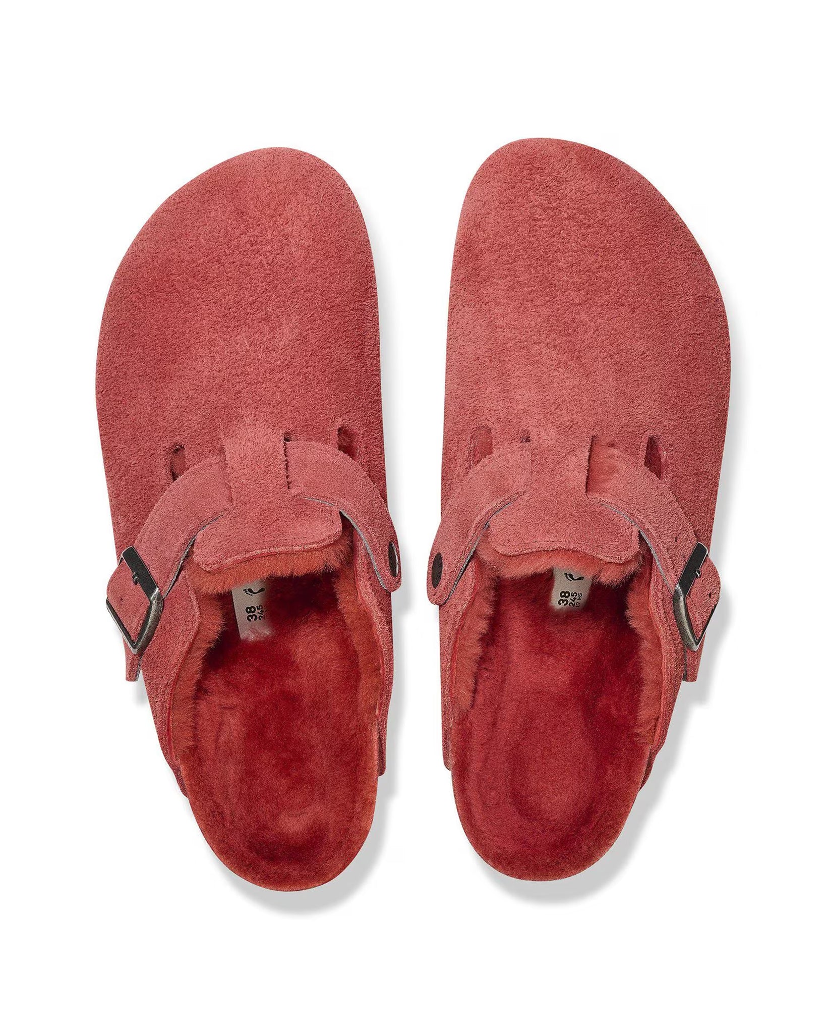 Boston Shearling/Suede Leather (Sienna Red)