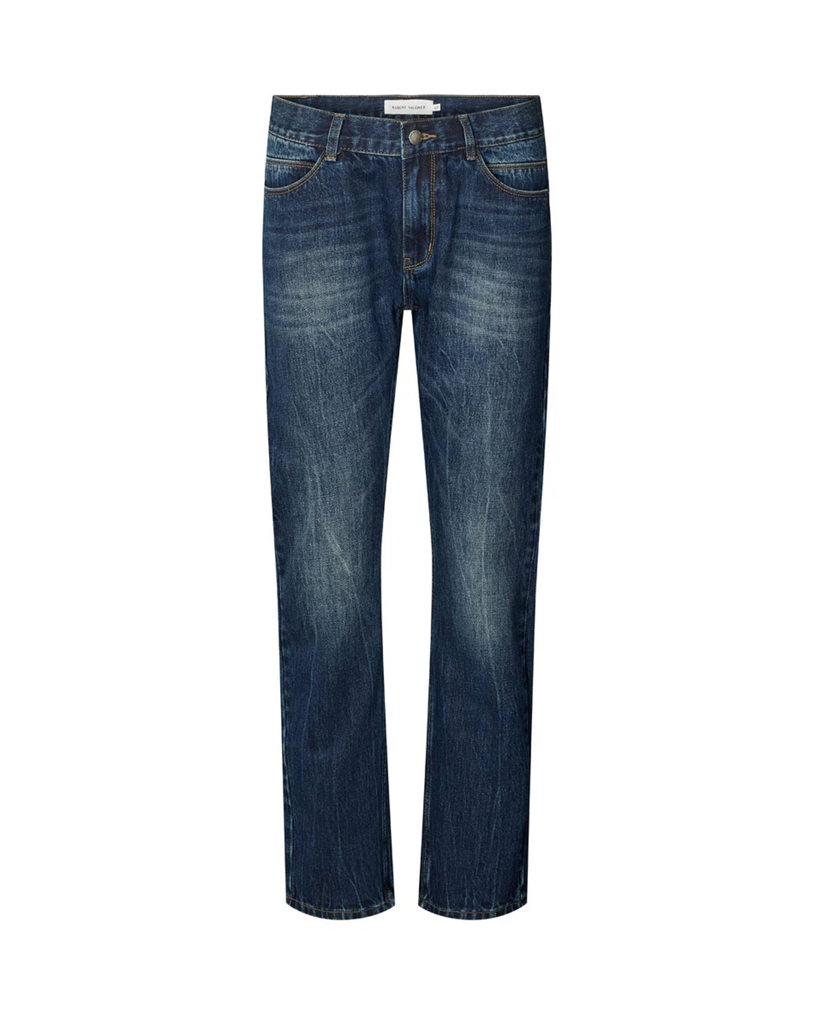 Fine Denim Cropped Pants (Dark Washed Indigo)