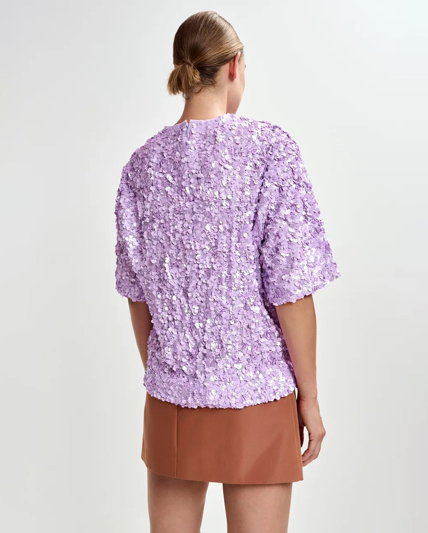 Sequin-Embellished Top (Purple)