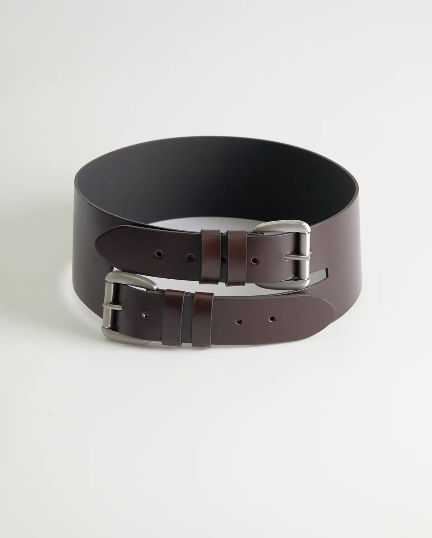 Penelope Wide Leather Belt (Brown)