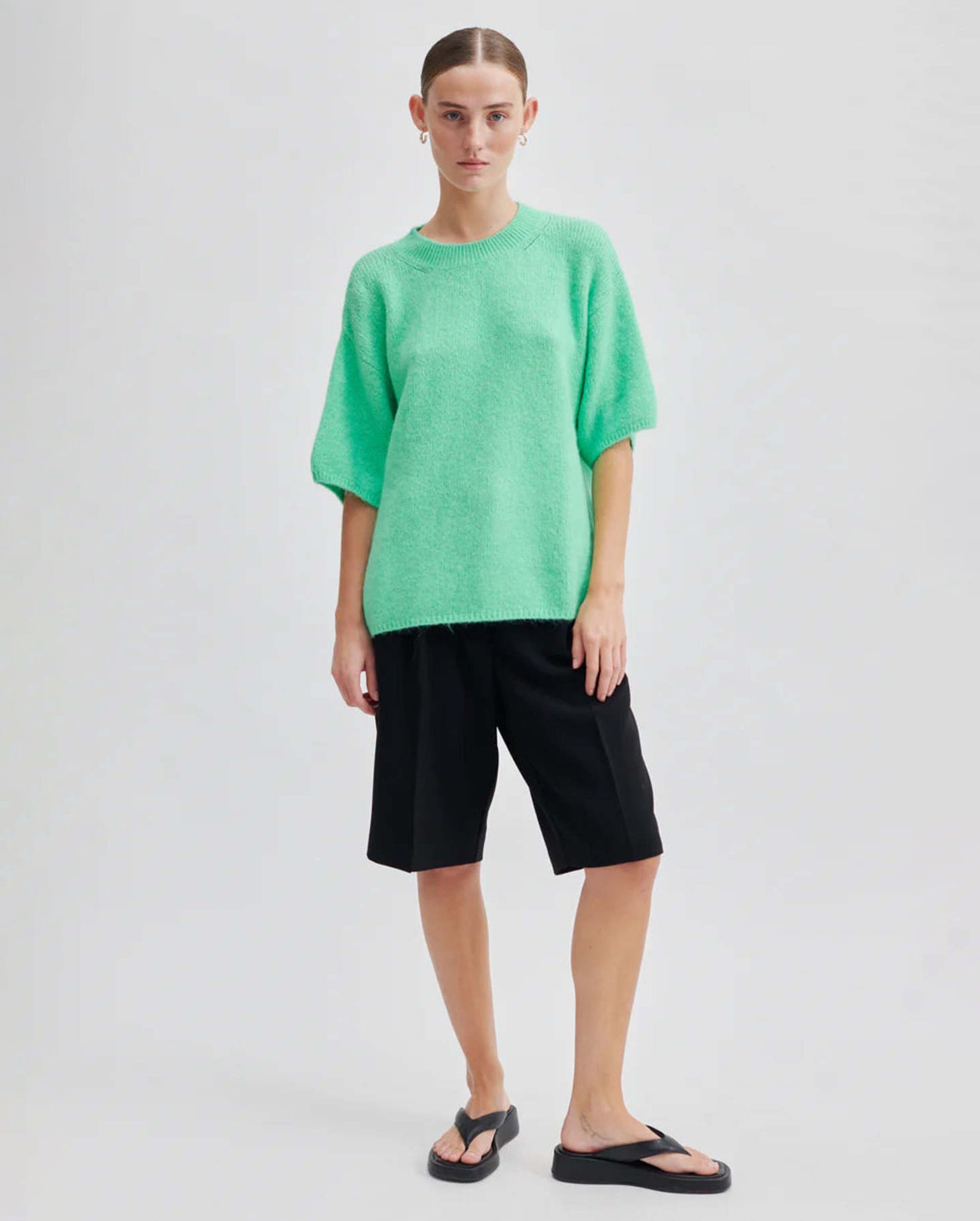 Wanda Short Sleeve Knit O-Neck (Spring Bud)