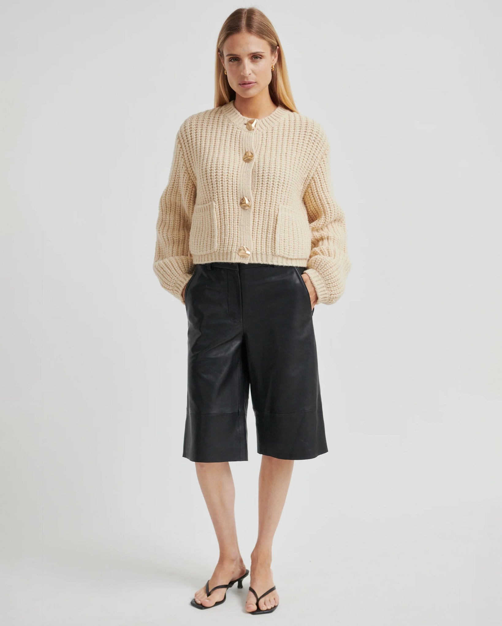 Ulrikke Knit Cardigan (Soft Beige)