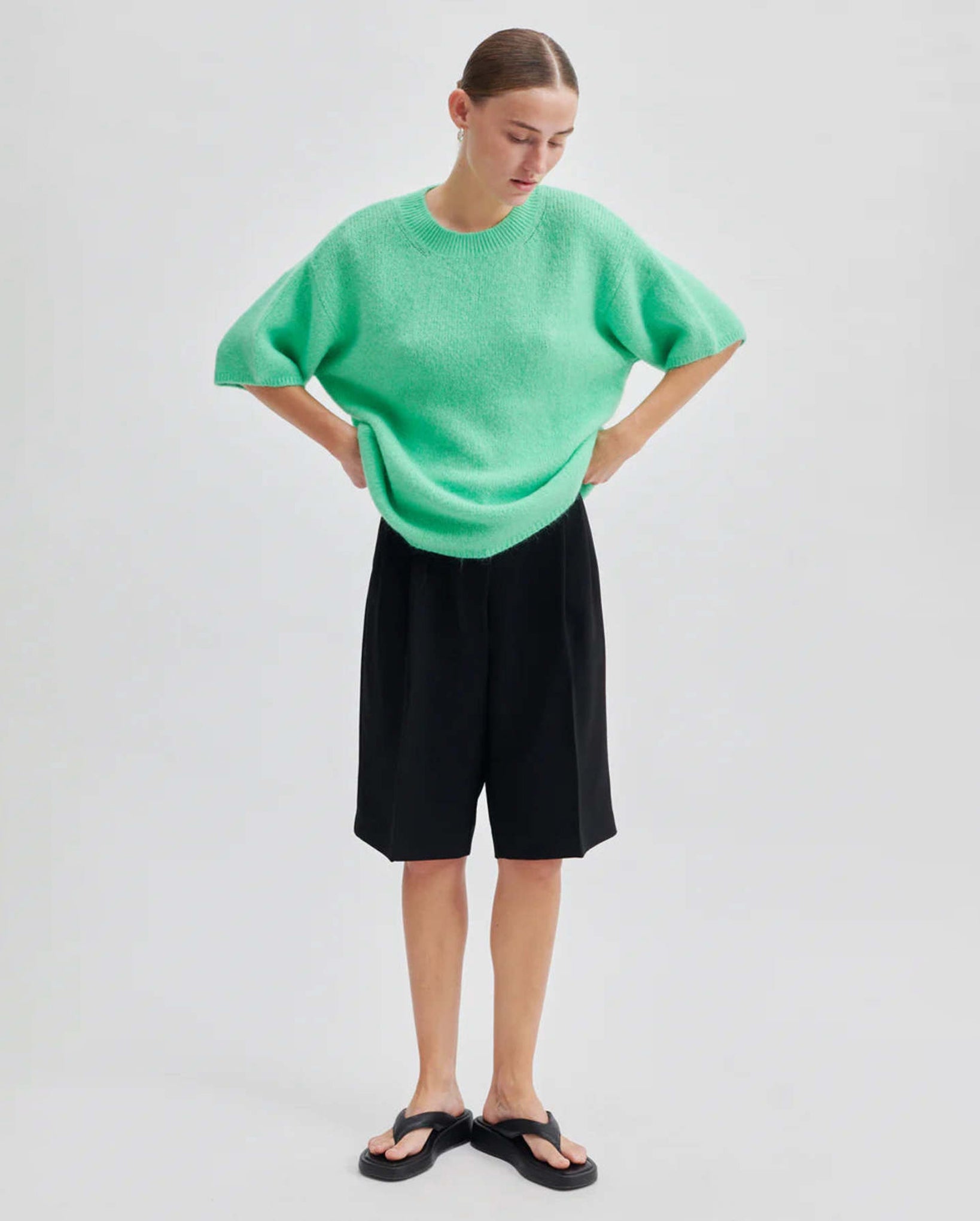 Wanda Short Sleeve Knit O-Neck (Spring Bud)