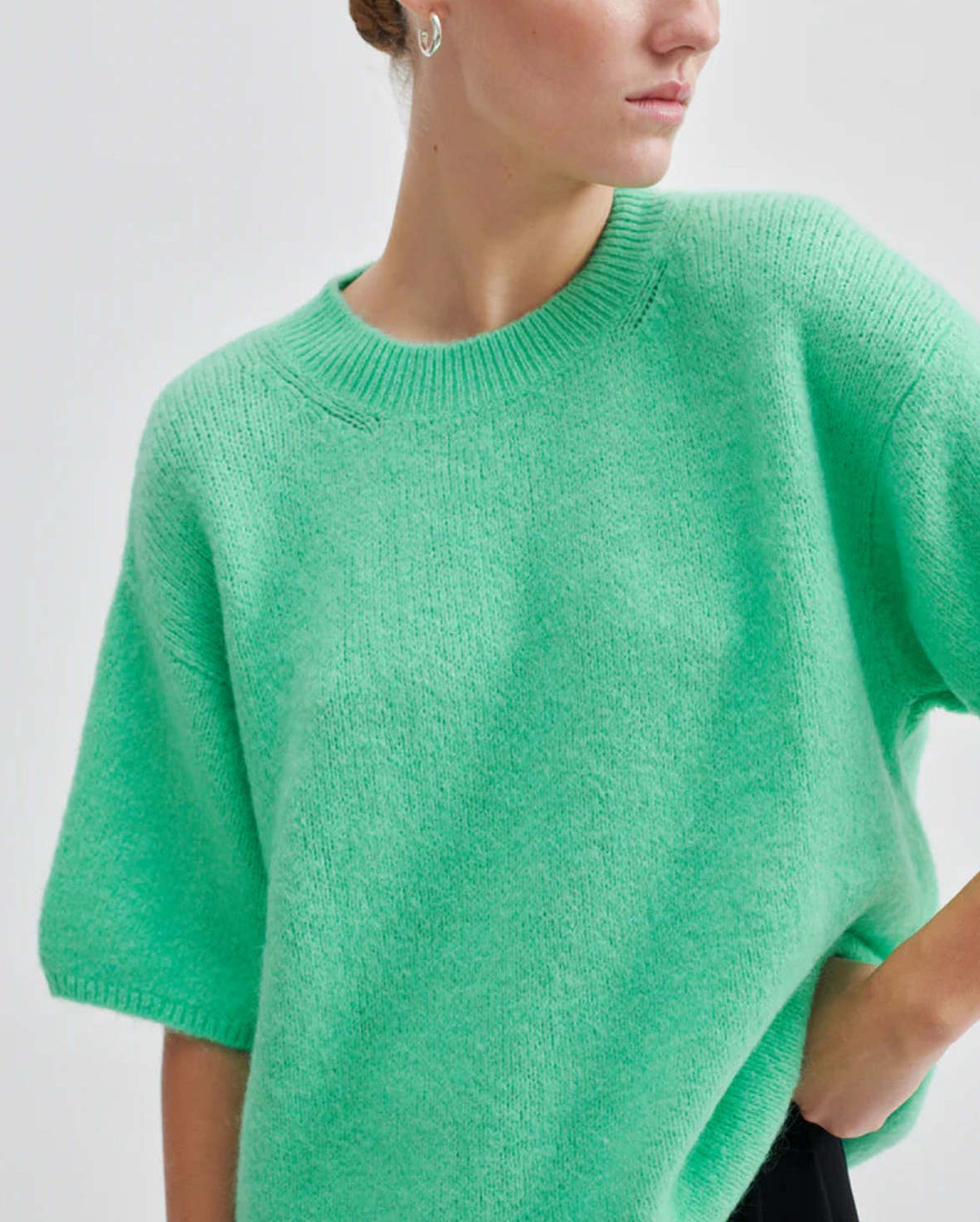 Wanda Short Sleeve Knit O-Neck (Spring Bud)