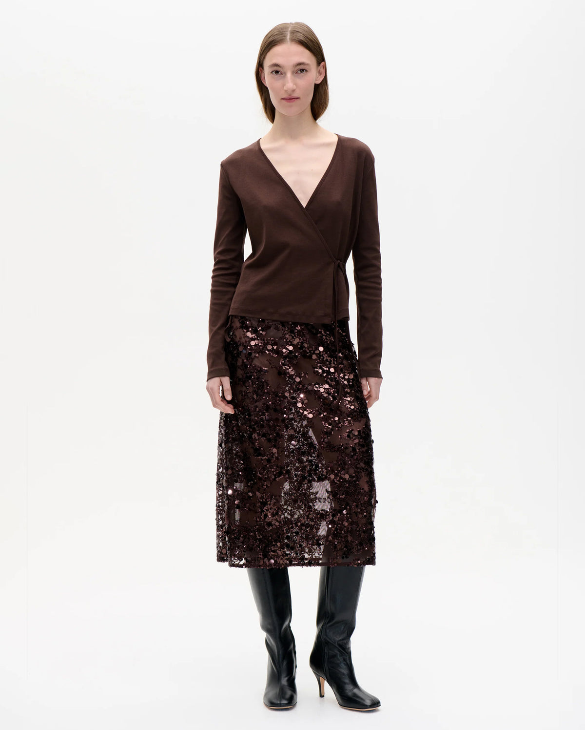 Shania Skirt (Coffee Brown Brow)