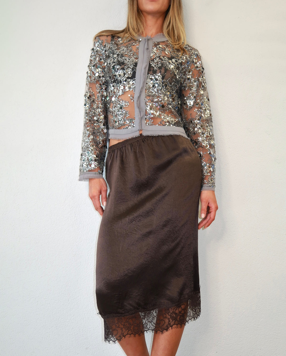 Alice Midi Skirt (Brown)
