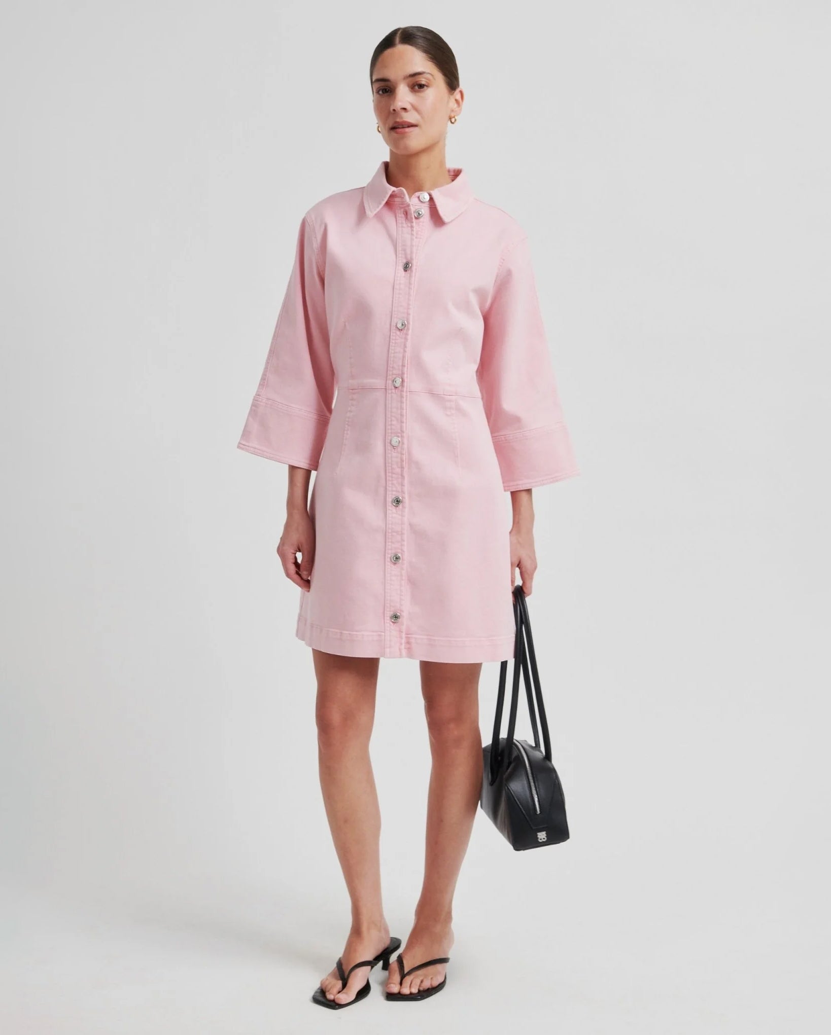 Isella Denim Dress (Pale Lilac)
