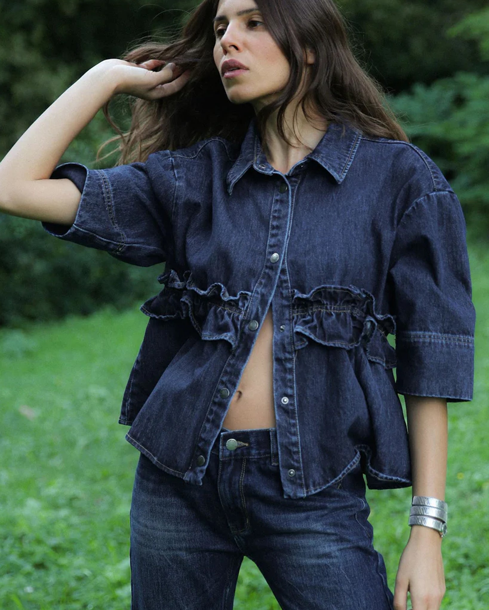 Paige Denim Shirt Jacket (Dark Washed Indigo)