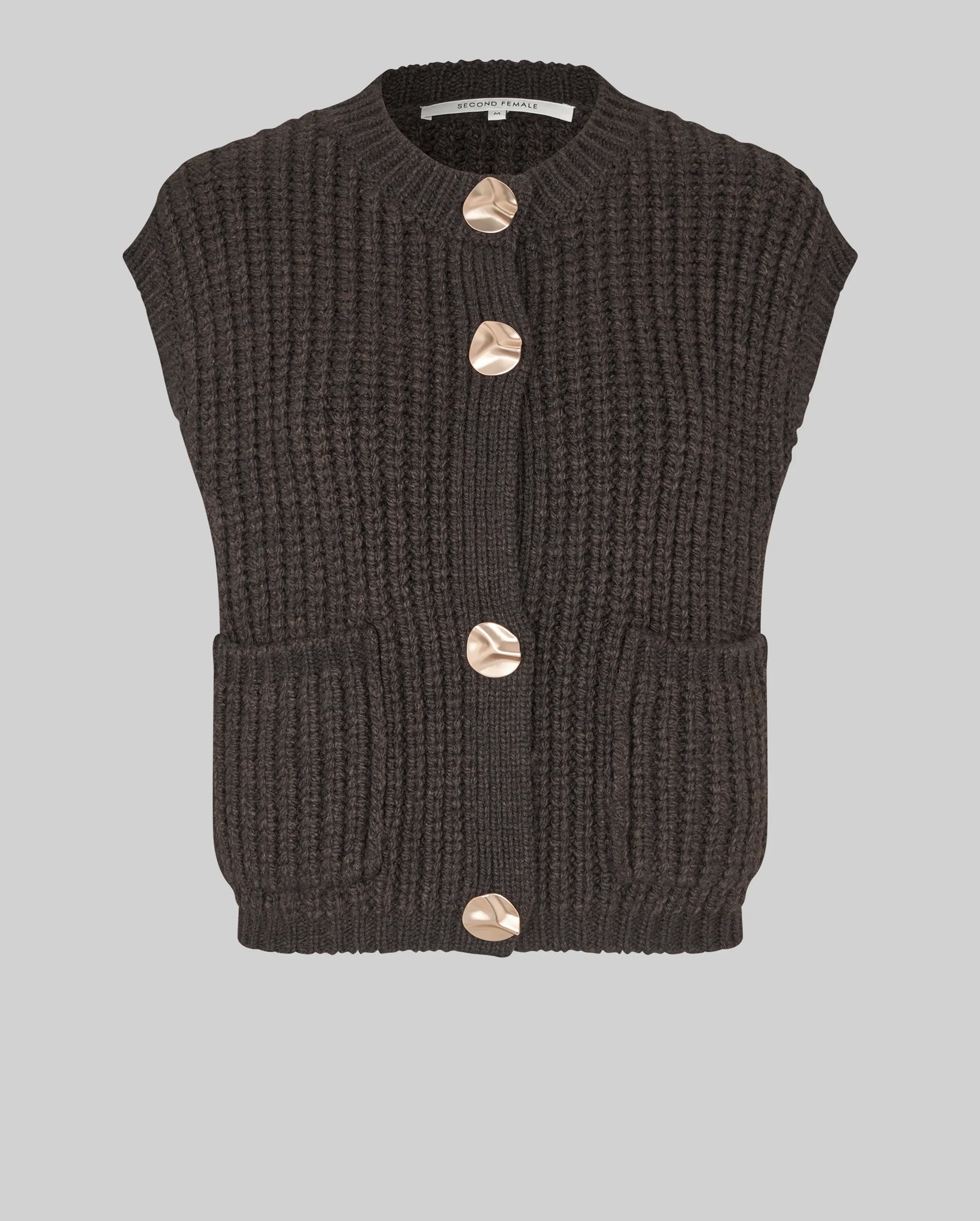 Ulrikke Knit Vest (Chocolate Torte)