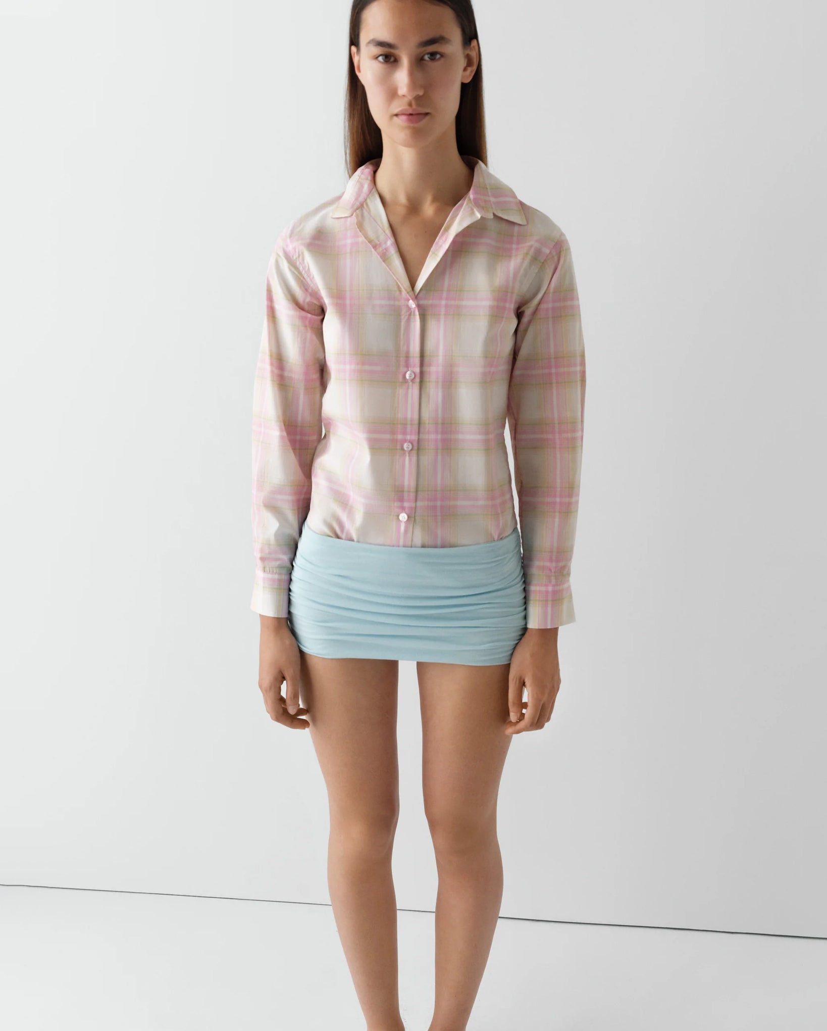 Laura Shirt (Pink/Beige)