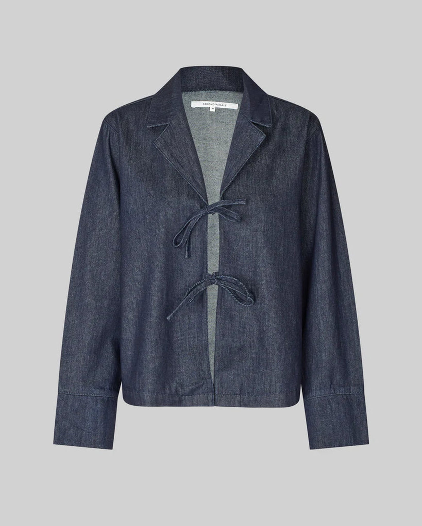 Alluet Tie Front Shirt (Dark Blue Denim)