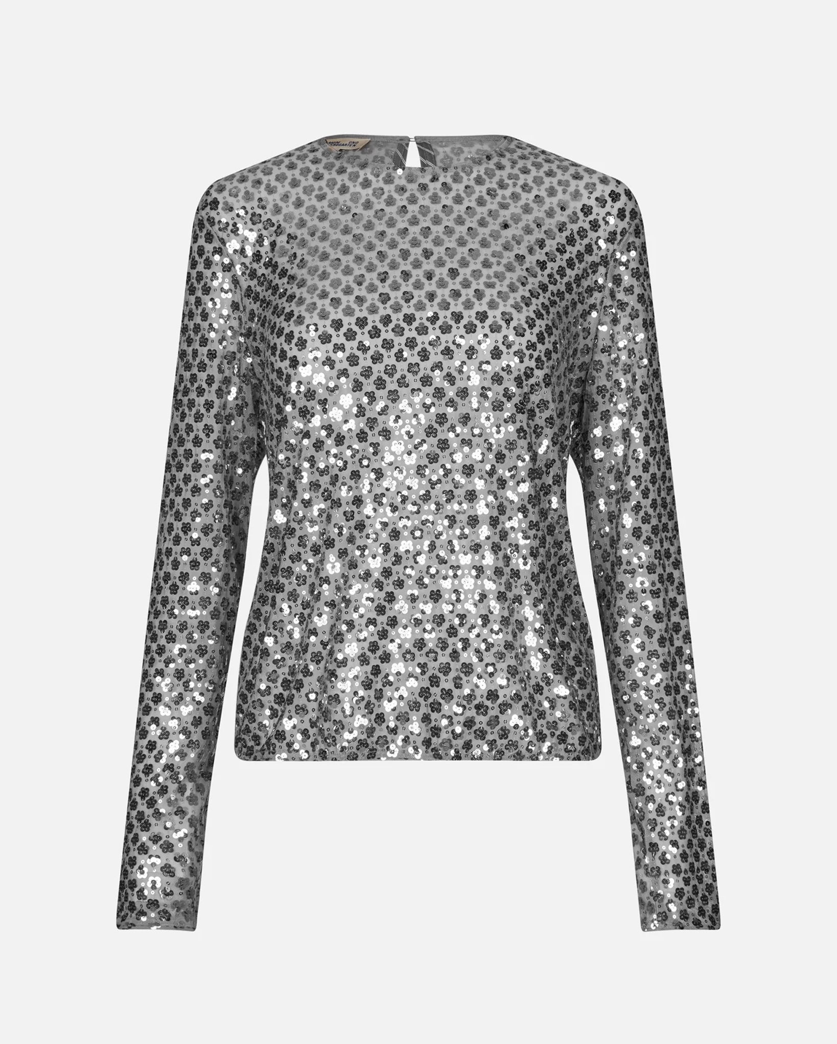 Jasmin Sequin Top (Silver Flower)