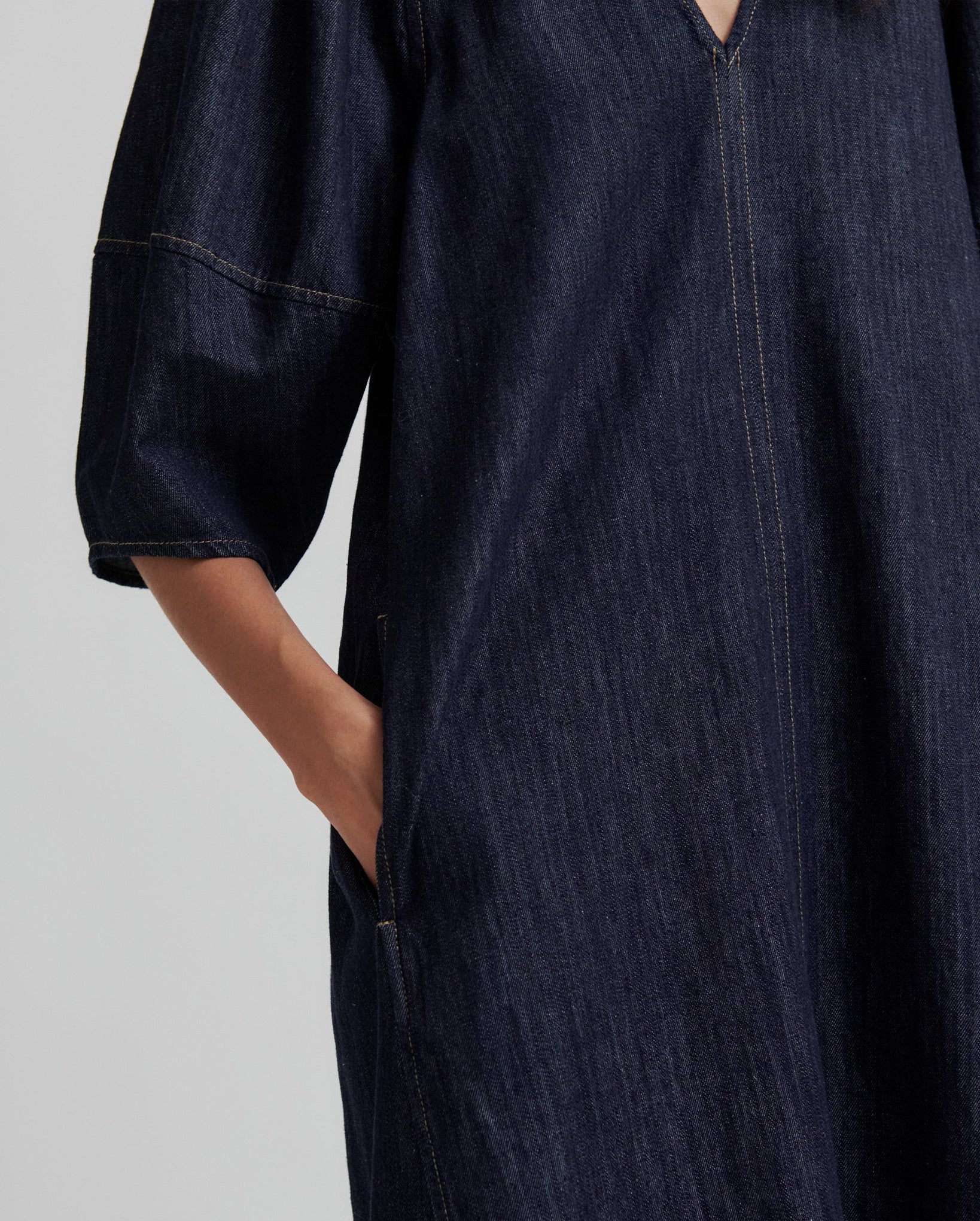 Dera Denim Dress (Dark Blue Denim)