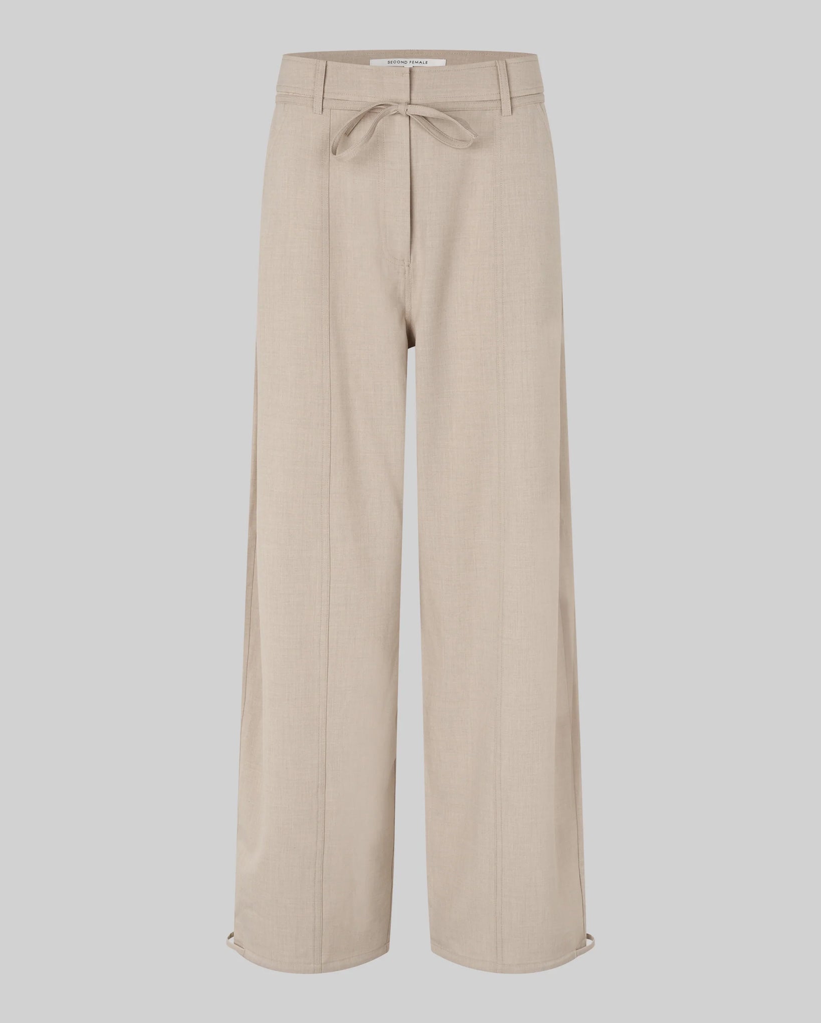 Zoie Cargo Trousers (Light Beige Melange)