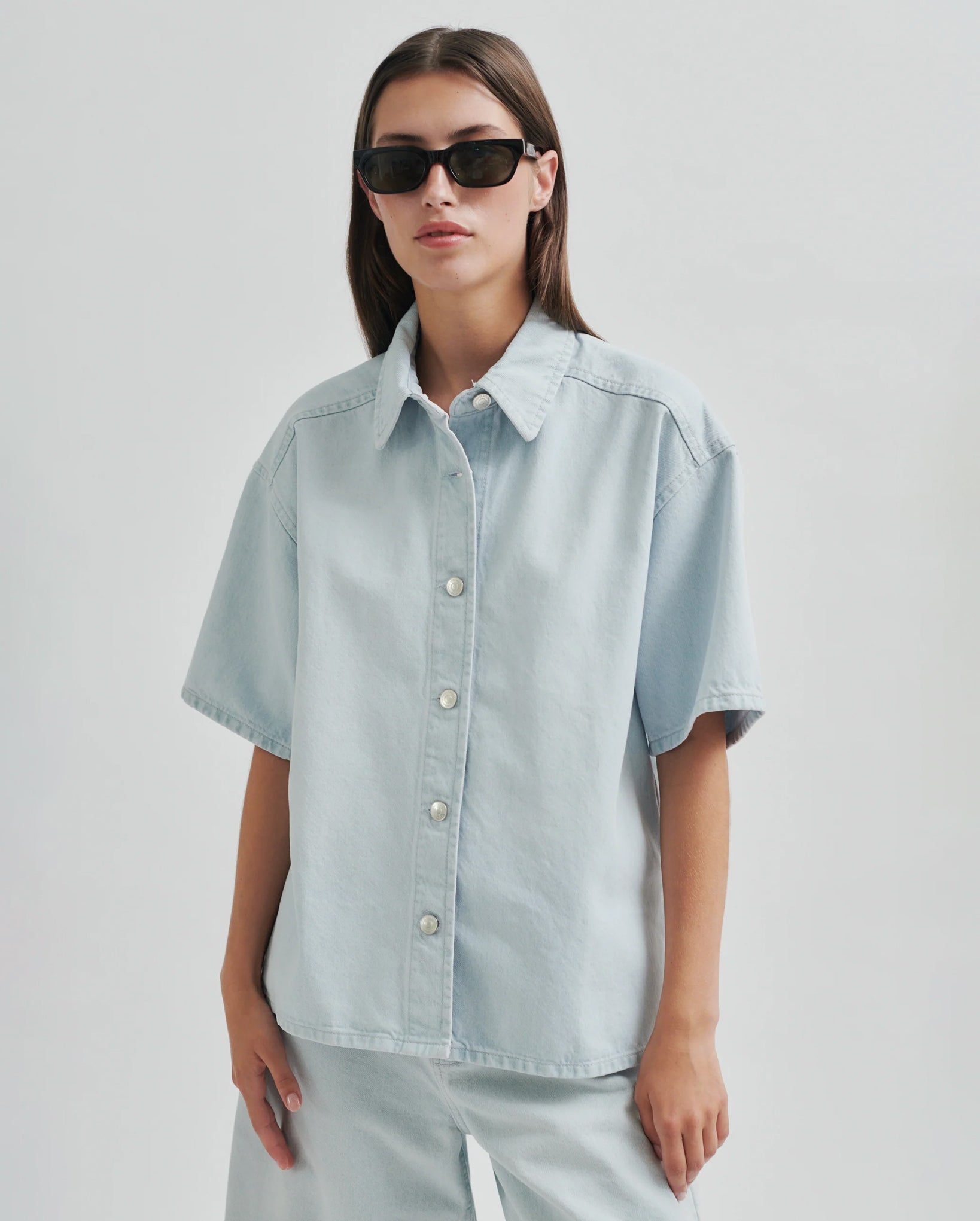 Fira Denim Shirt (Light Blue Denim)