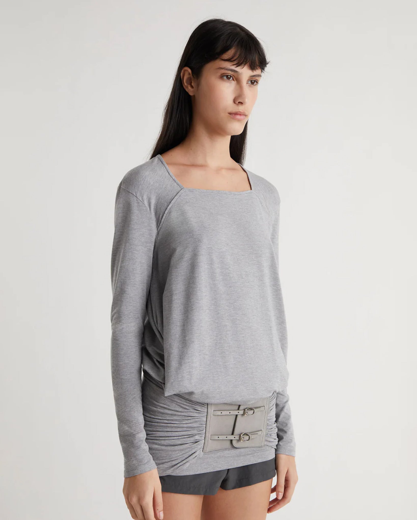 Adriana II Sash-Style Belt (Grey)