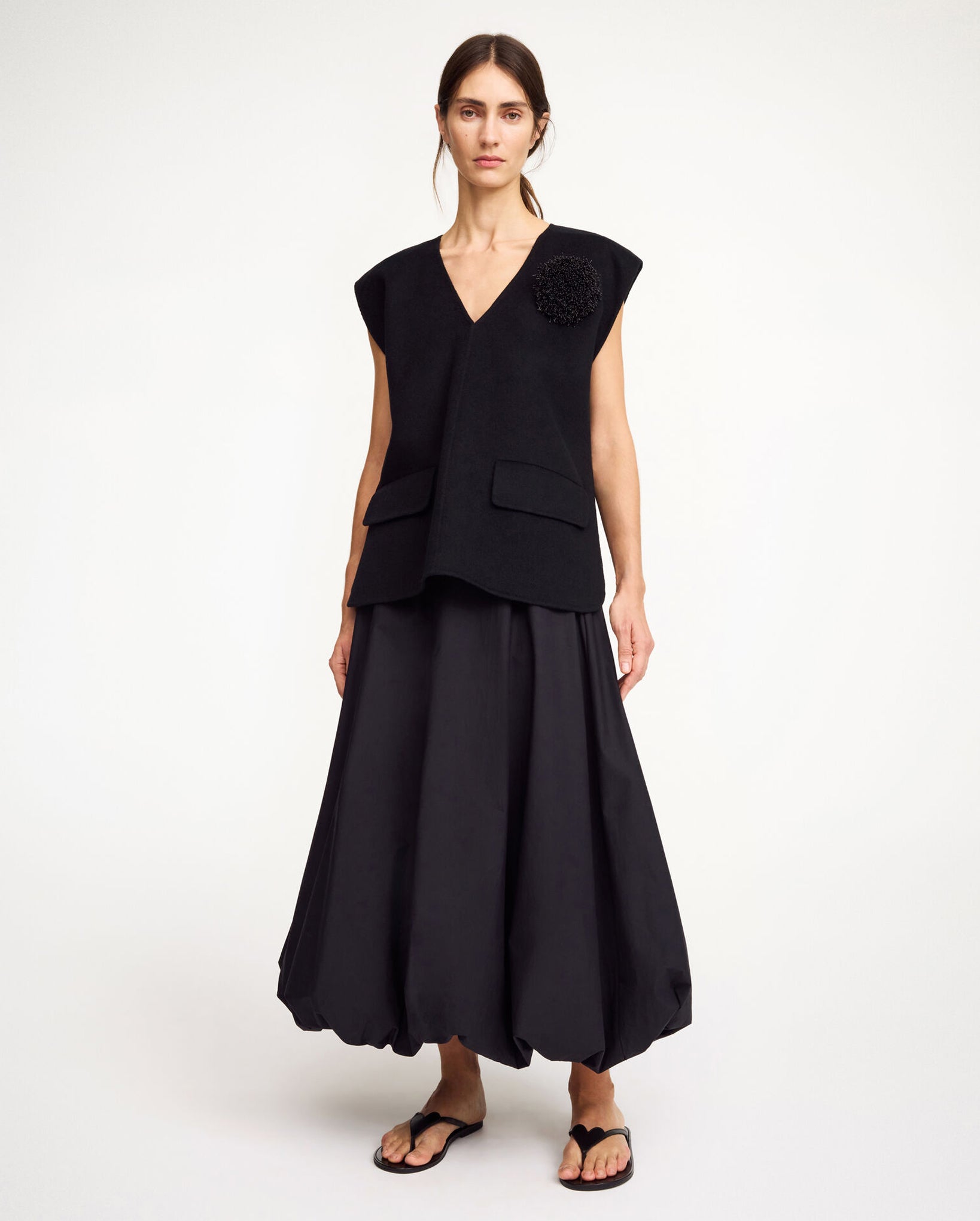 Aubrey Organic Cotton Skirt (Black)