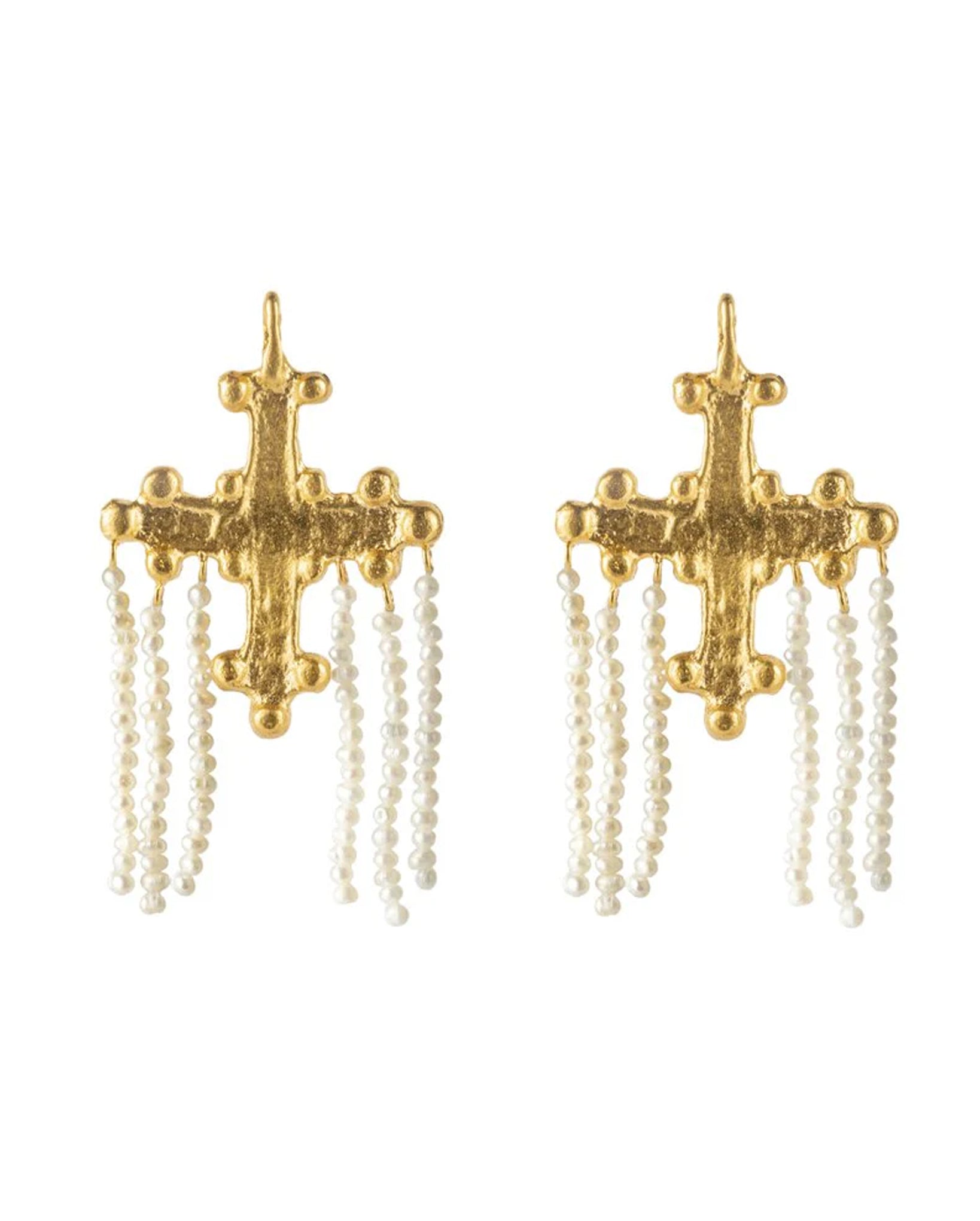 Crotalia Crucifix Earrings
