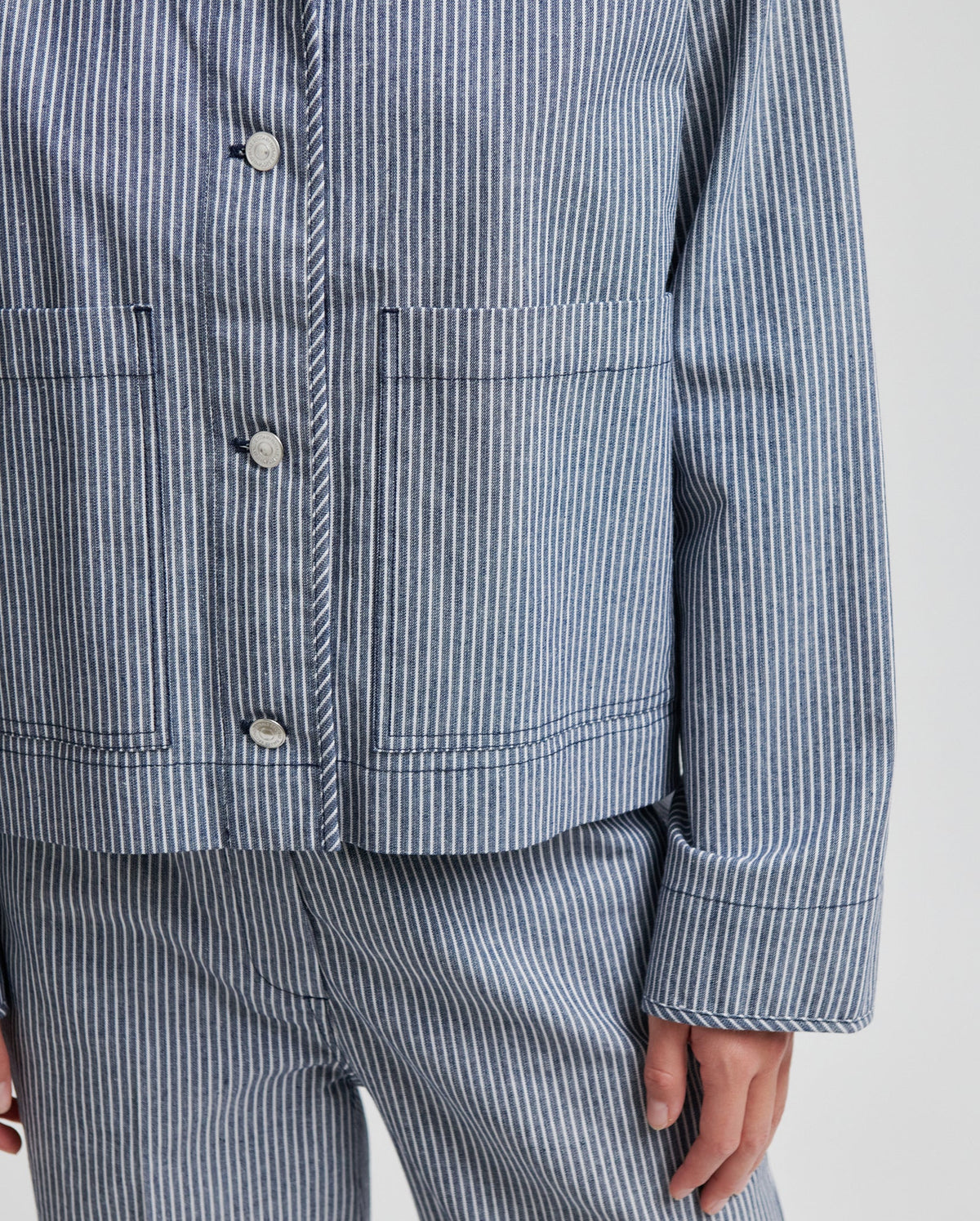 Antibes Overshirt (Dark Blue Stripe)