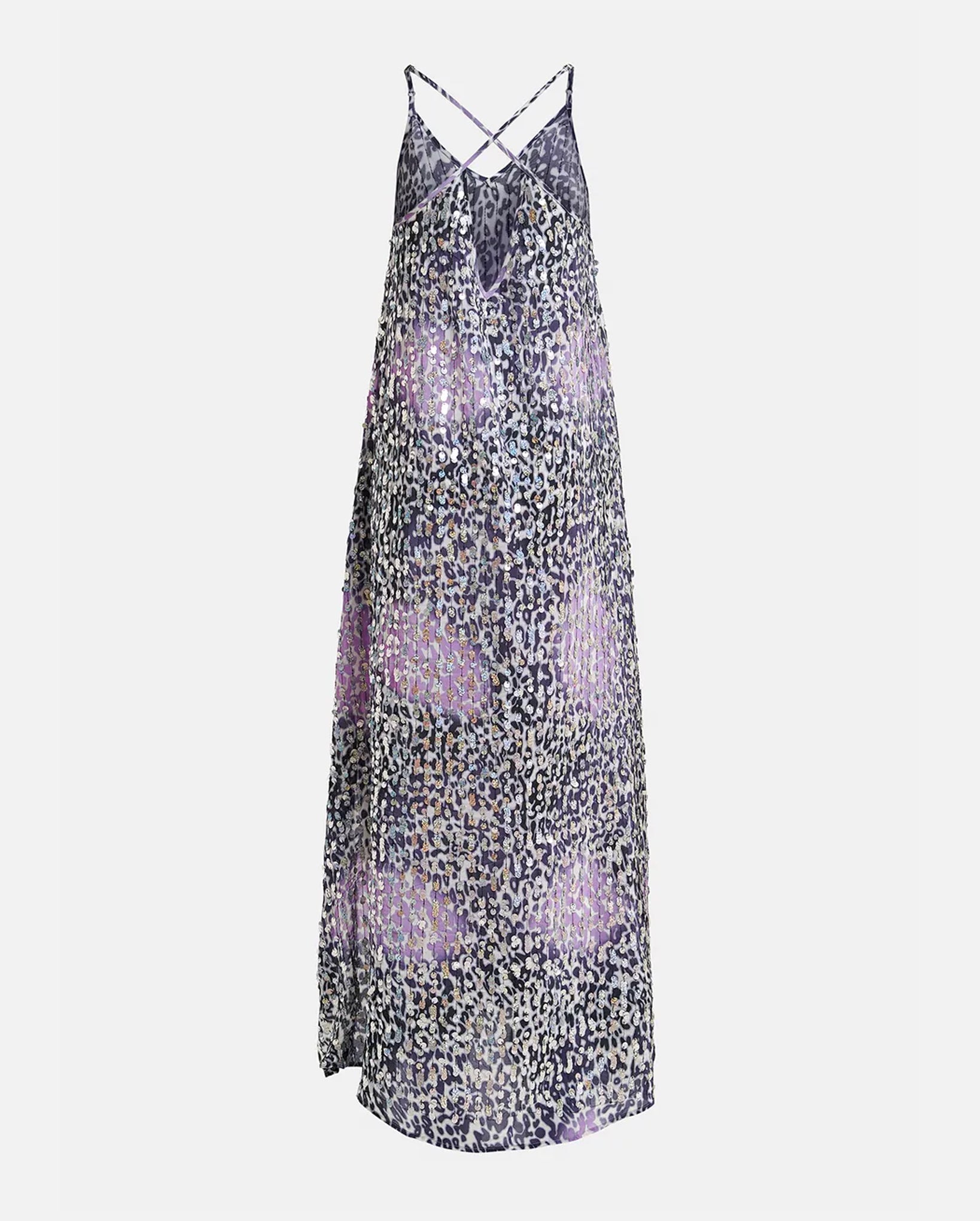 Gleeful Leopard-Print Sequin Dress