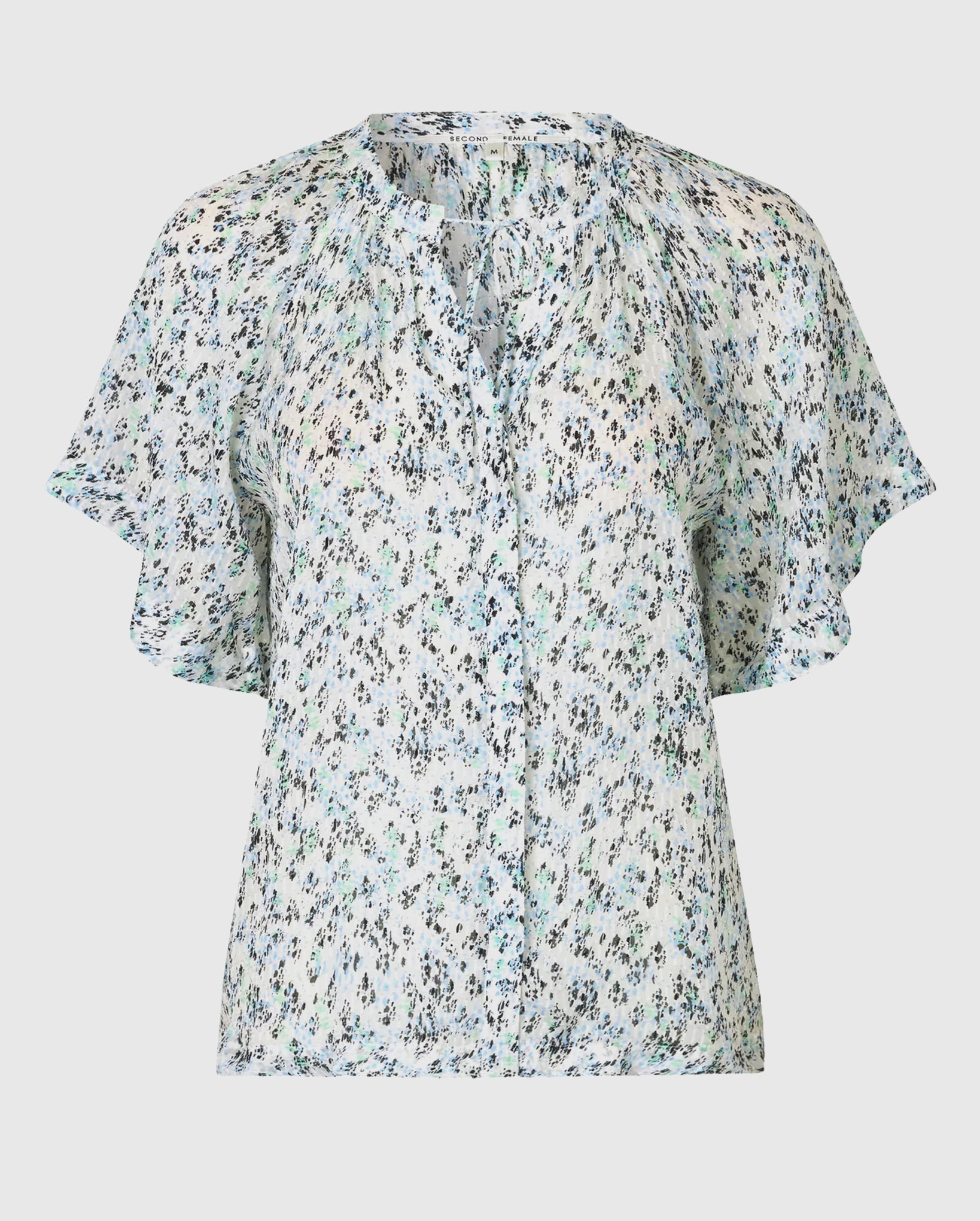 Elle Printed Short Sleeve Shirt (Alaskan Blue)