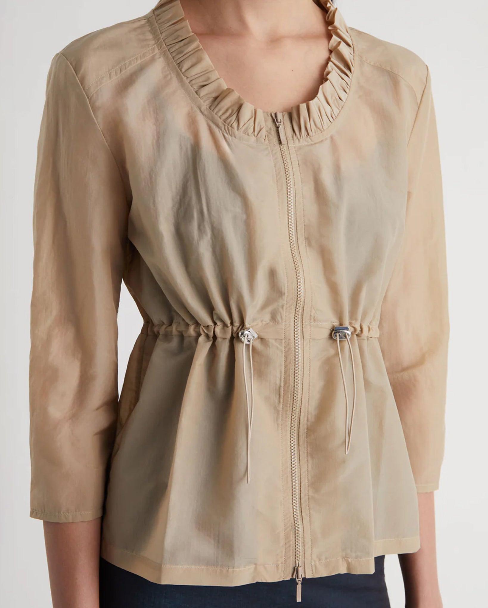 Raso Sheer Jacket (Beige)