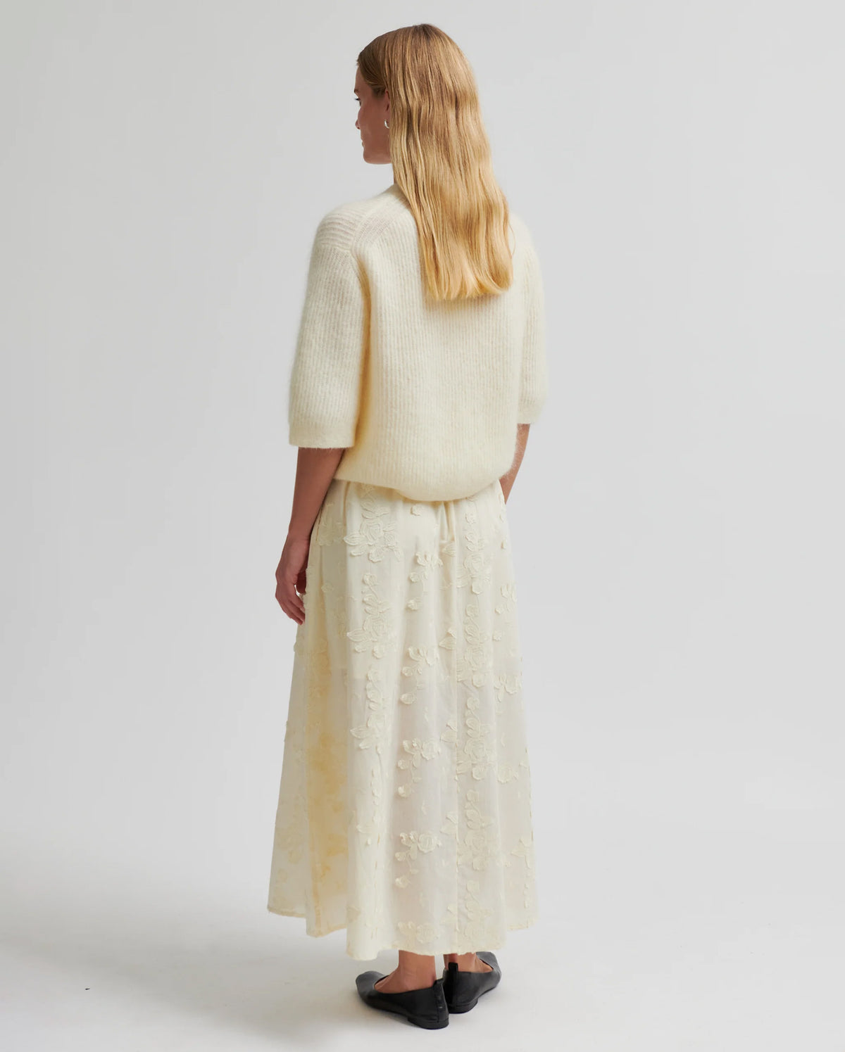 Andrea Knit Rib Cardigan (Alabaster Gleam)