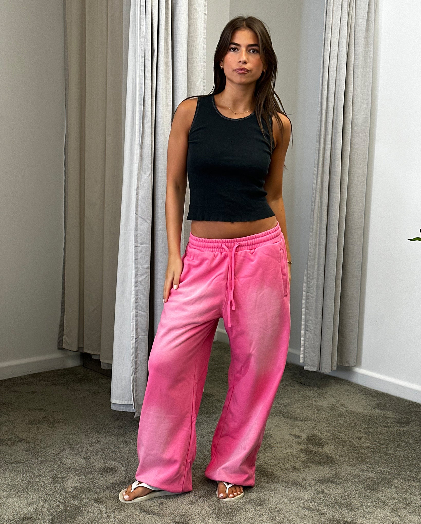 Pink Wash Tracksuit Bottoms