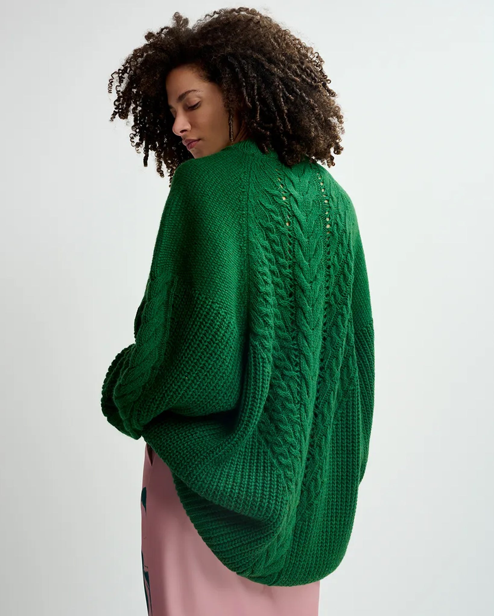 Oversized Cable-Knitted Sweater