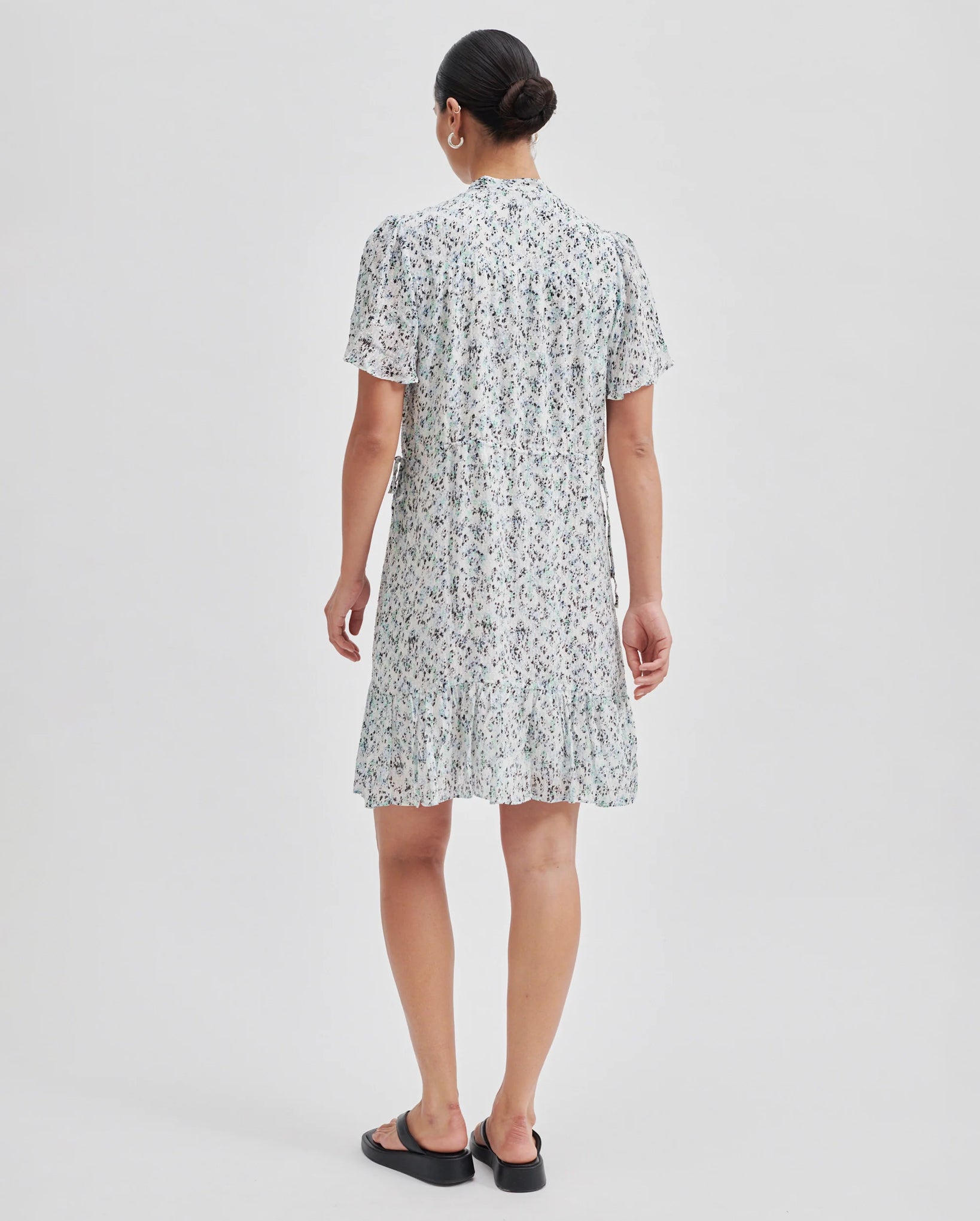 Elle Printed Dress (Alaskan Blue)