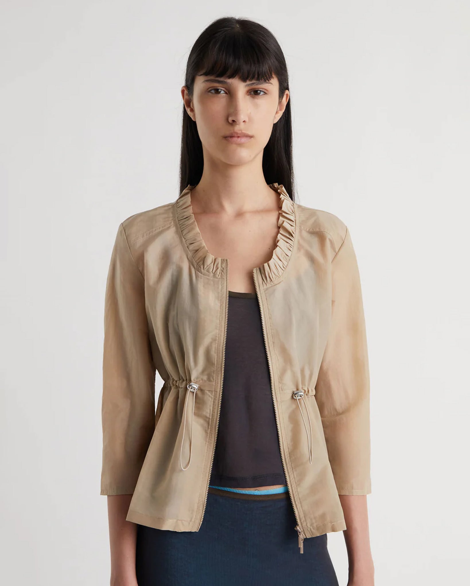 Raso Sheer Jacket (Beige)