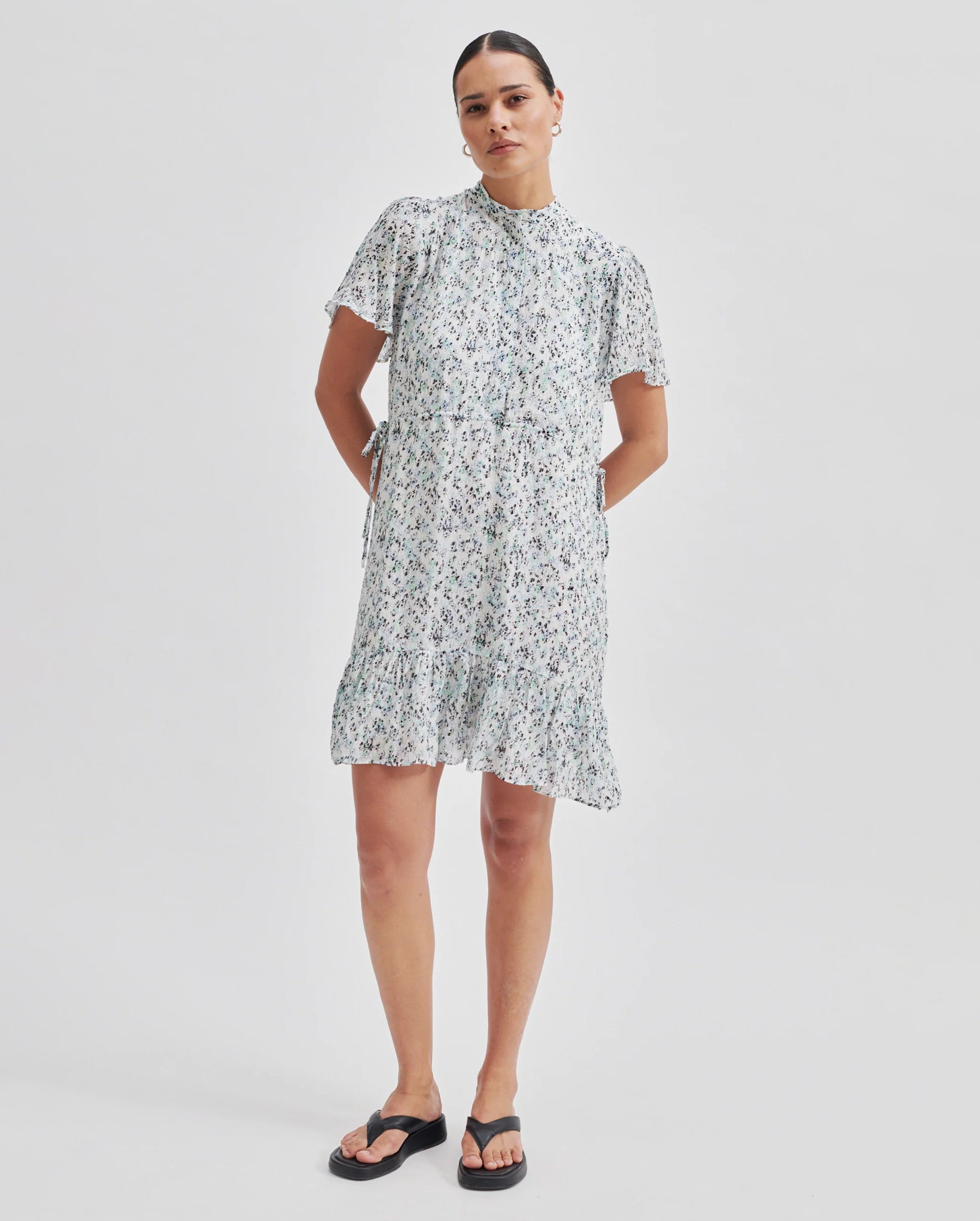 Elle Printed Dress (Alaskan Blue)