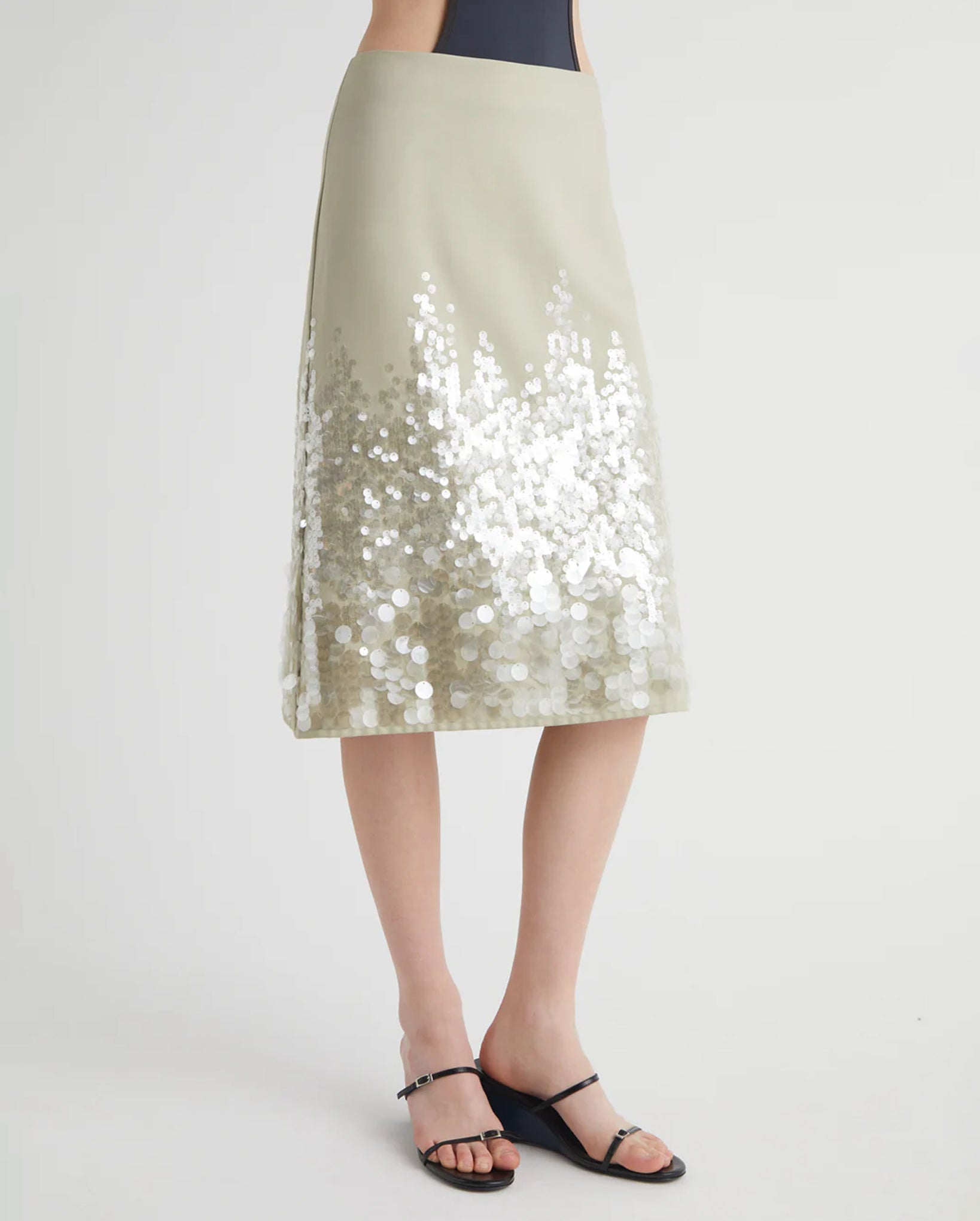 Ara Sequin Skirt (Khaki)